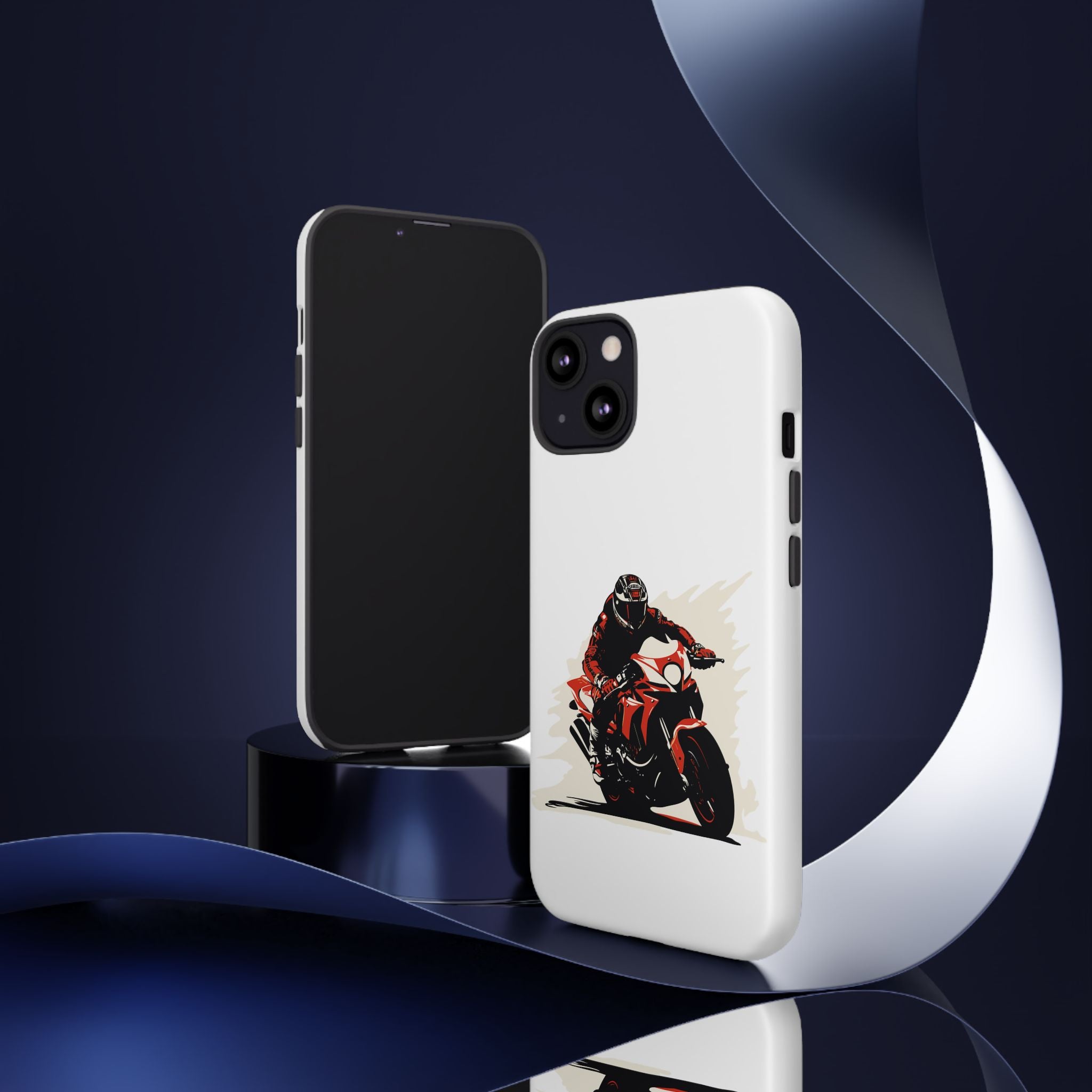 Motorcycle Phone Case, Tough Cases for Riders, Biker Accessory, Gifts for Motorcyclists, Red Bike Design