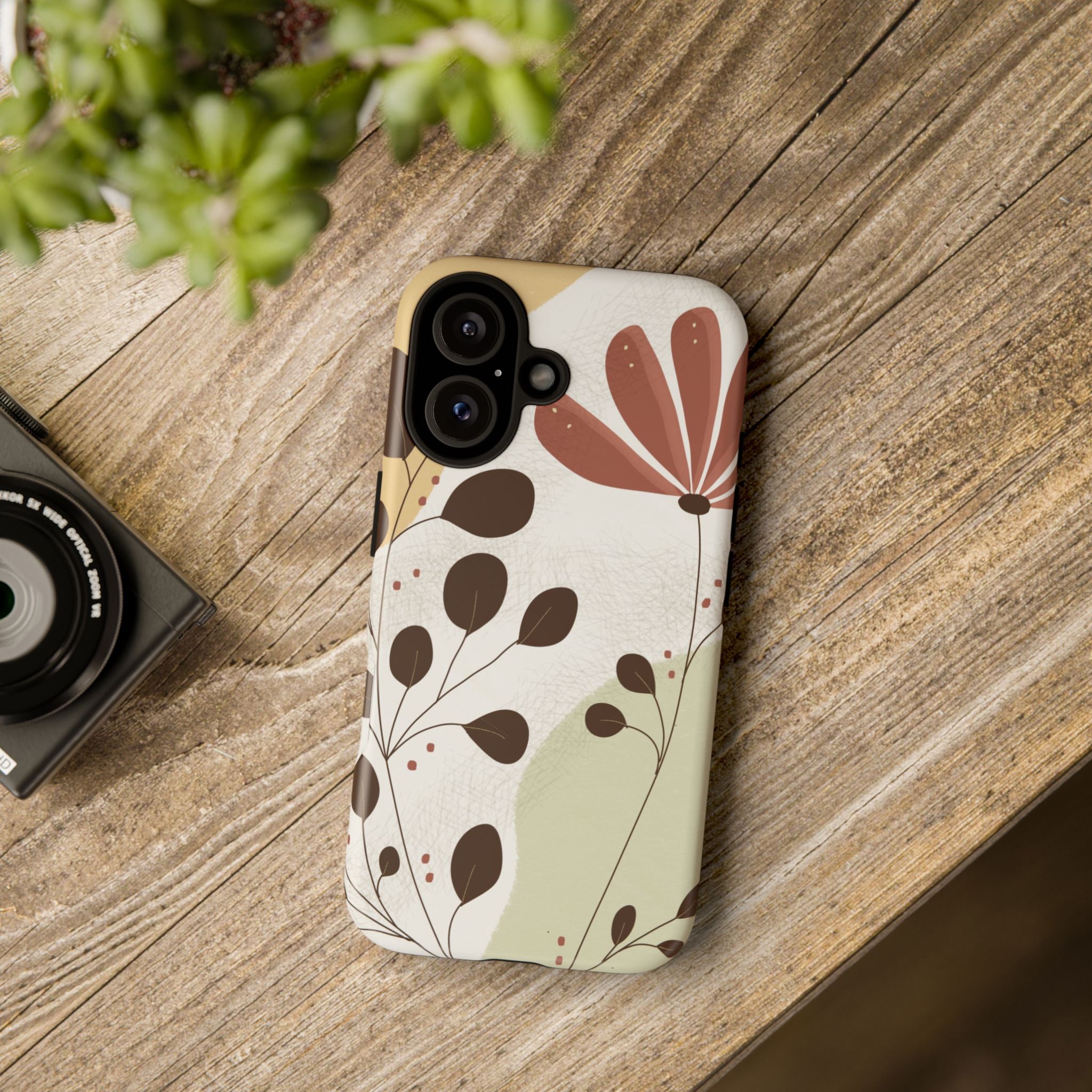 Floral Phone Case - Stylish Tough Cases for Women, Trendy Phone Cover, Gift for Her, Birthday Present, Everyday Use