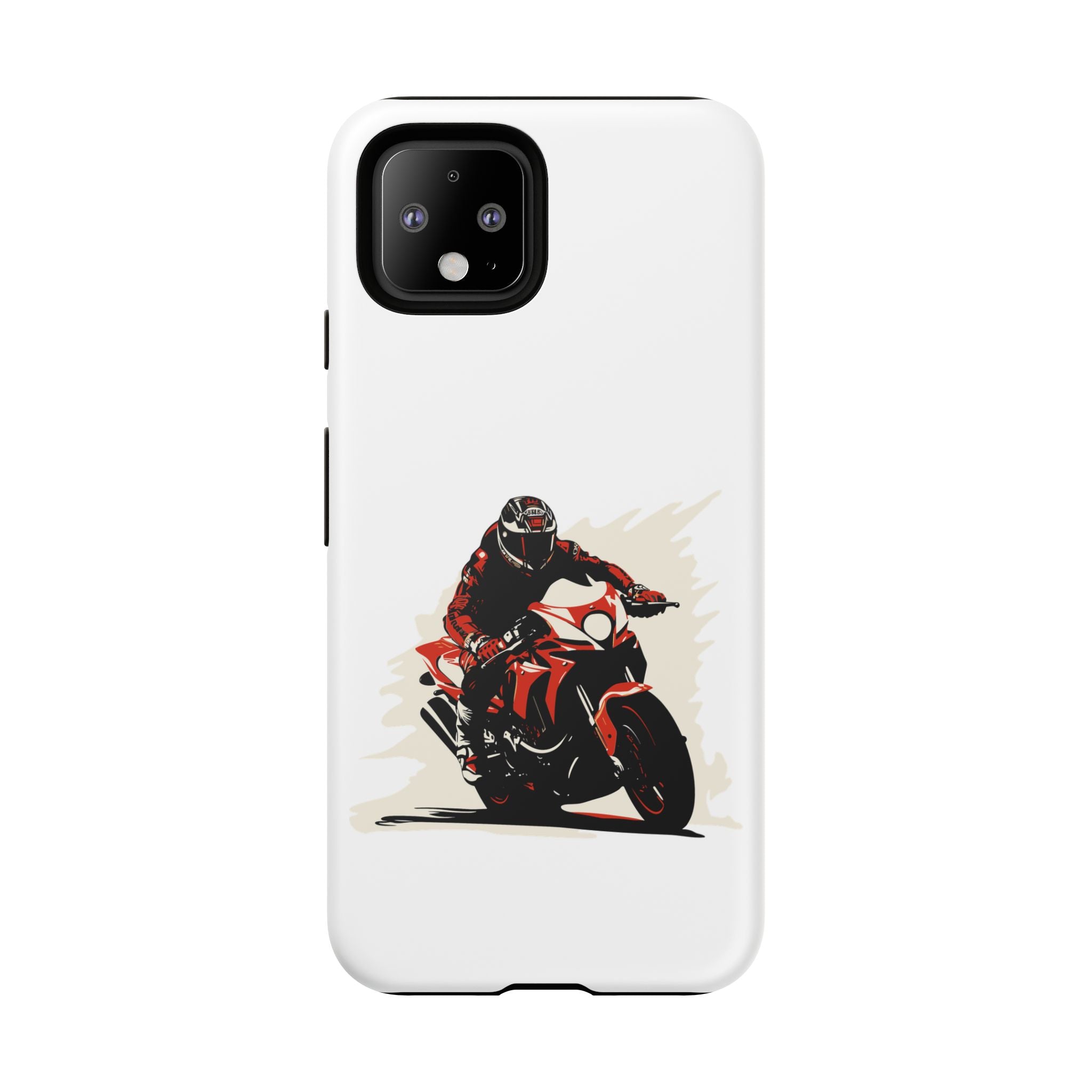 Motorcycle Phone Case, Tough Cases for Riders, Biker Accessory, Gifts for Motorcyclists, Red Bike Design