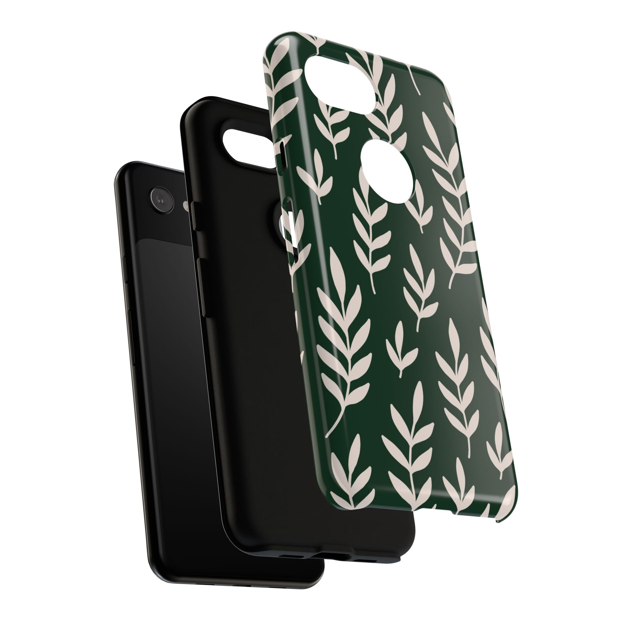 Leafy Phone Case, Tough Cases for Nature Lovers, Green Leaf Design, Eco-Friendly, Stylish Mobile Cover, Gift for Her