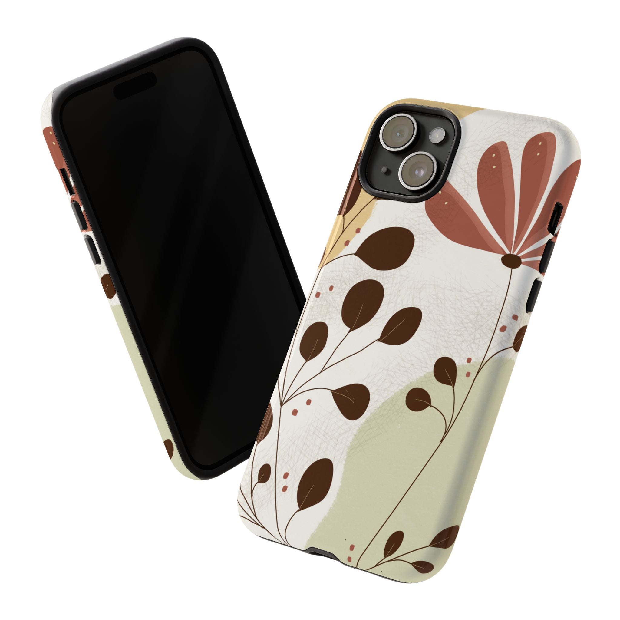 Floral Phone Case - Stylish Tough Cases for Women, Trendy Phone Cover, Gift for Her, Birthday Present, Everyday Use