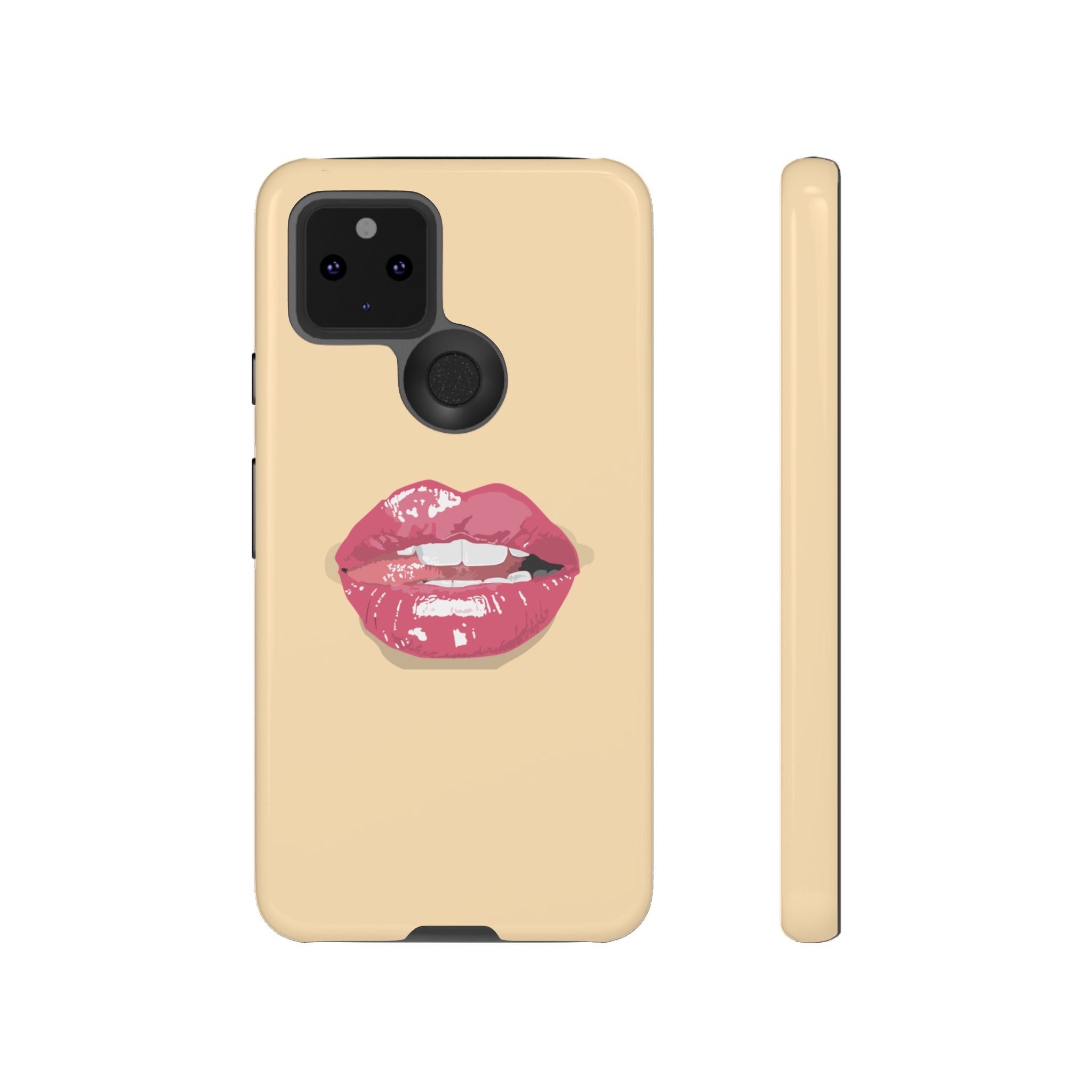 Stylish Phone Case with Lip Print, Trendy Mobile Cover, Fashion Accessory, Gift for Her, Cute Cell Phone Case