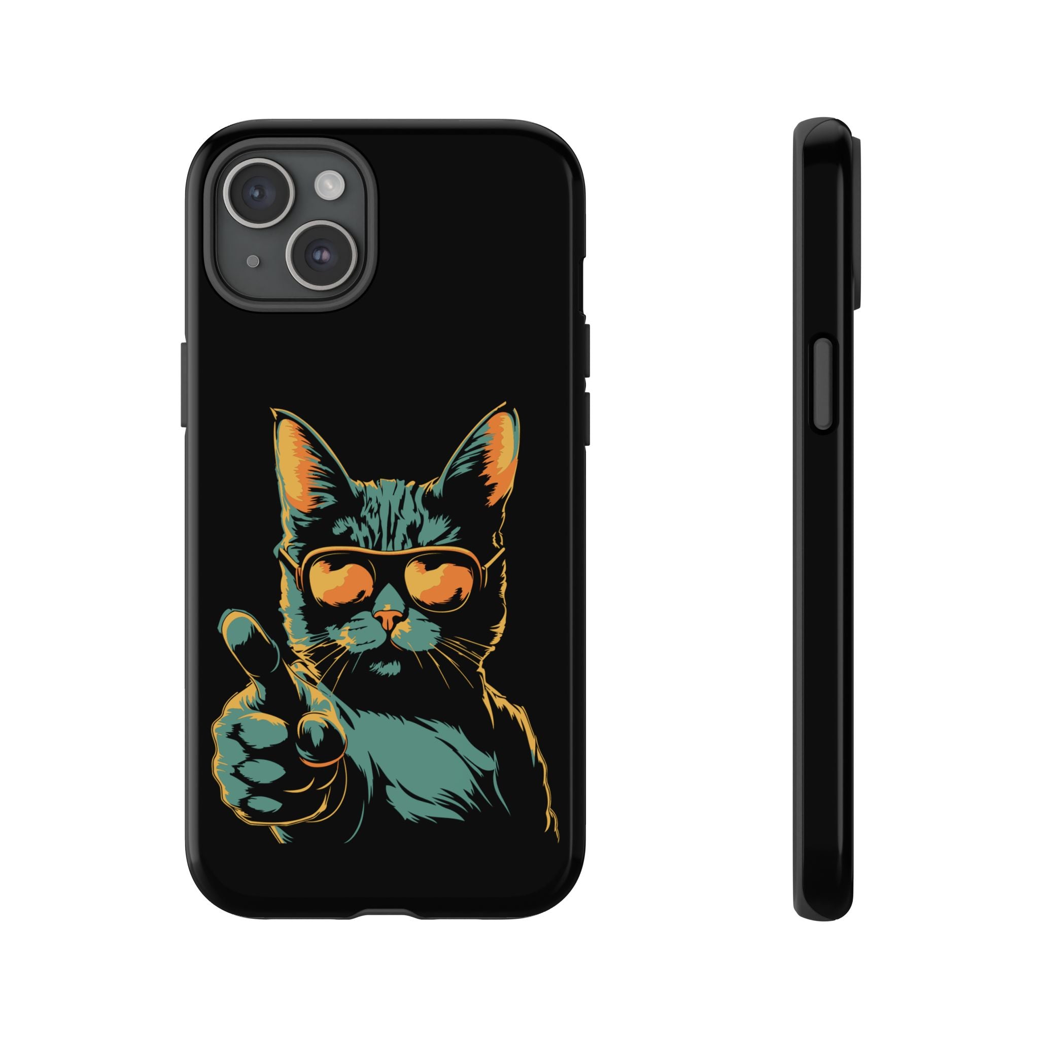 Cool Cat Phone Case, Stylish Phone Cover, Pet Lover Gift, Cute Cat Design, Fun Cat Accessories