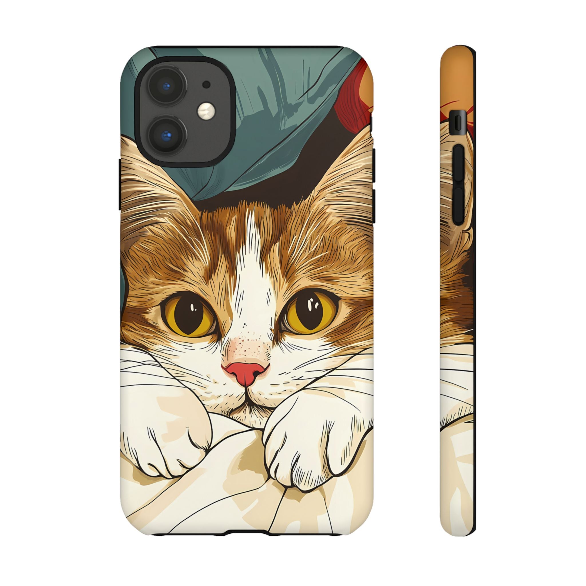 Cute Cat Phone Case - Ideal for Cat Lovers, Pet Owners, Birthday Gifts, Smartphone Accessories, Funny Pet Humor