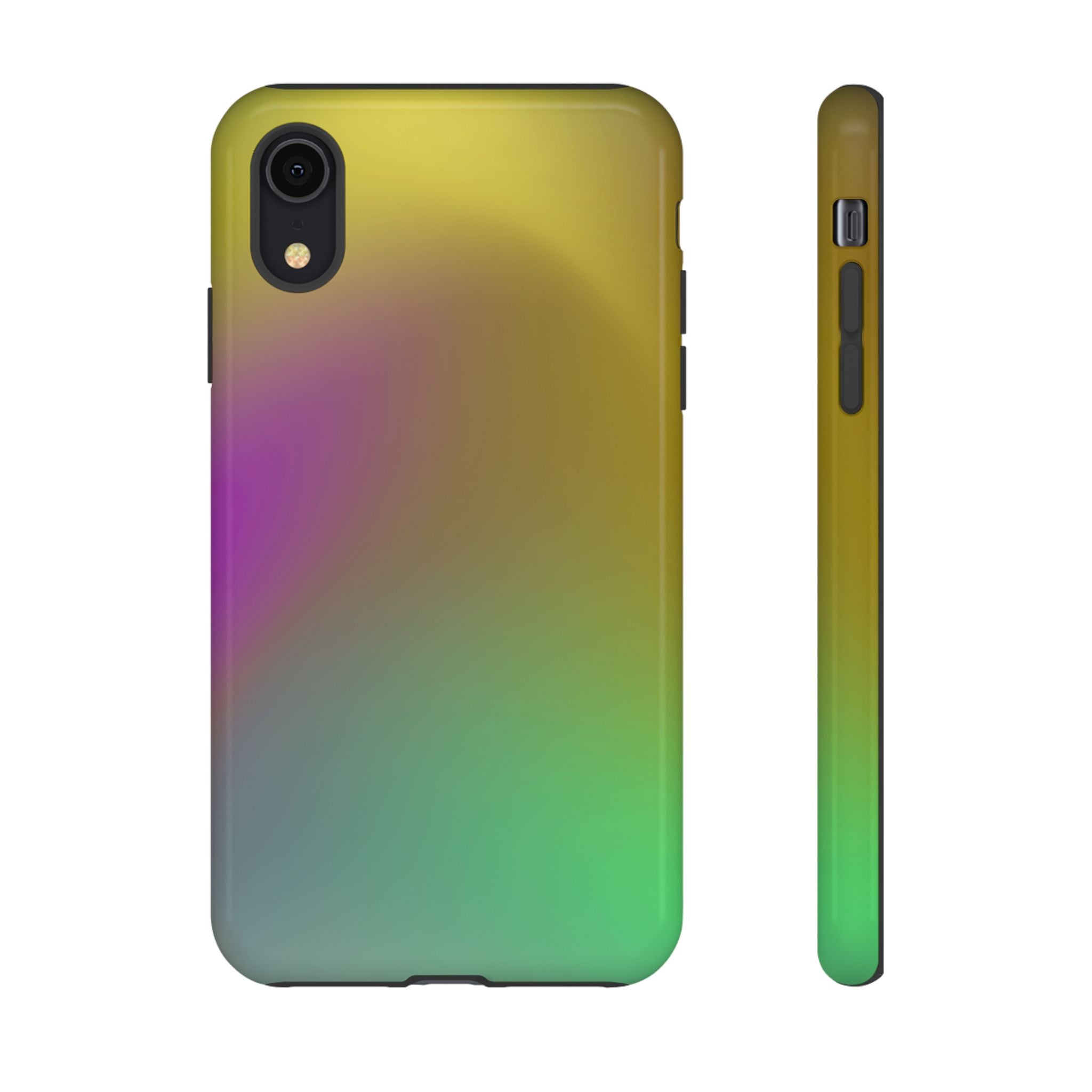 Vibrant Phone Case, Tough Cases, Colorful Phone Cover, Durable Mobile Case, Yellow Green Gradient Design