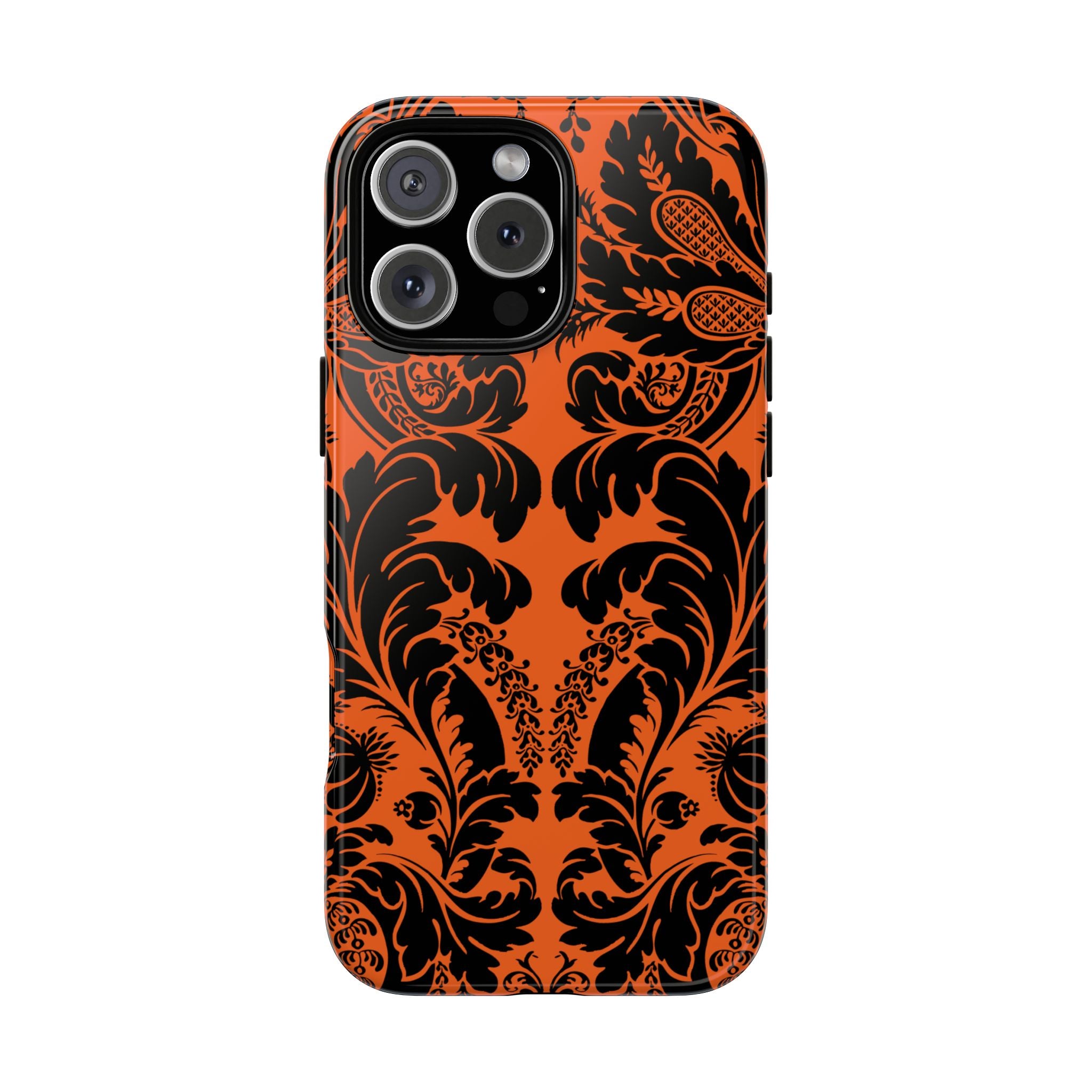 Elegant Phone Case with Orange Floral Design | Tough Cases, Smartphone Cover, Gift for Her, Floral Patterns, Stylish Accessories