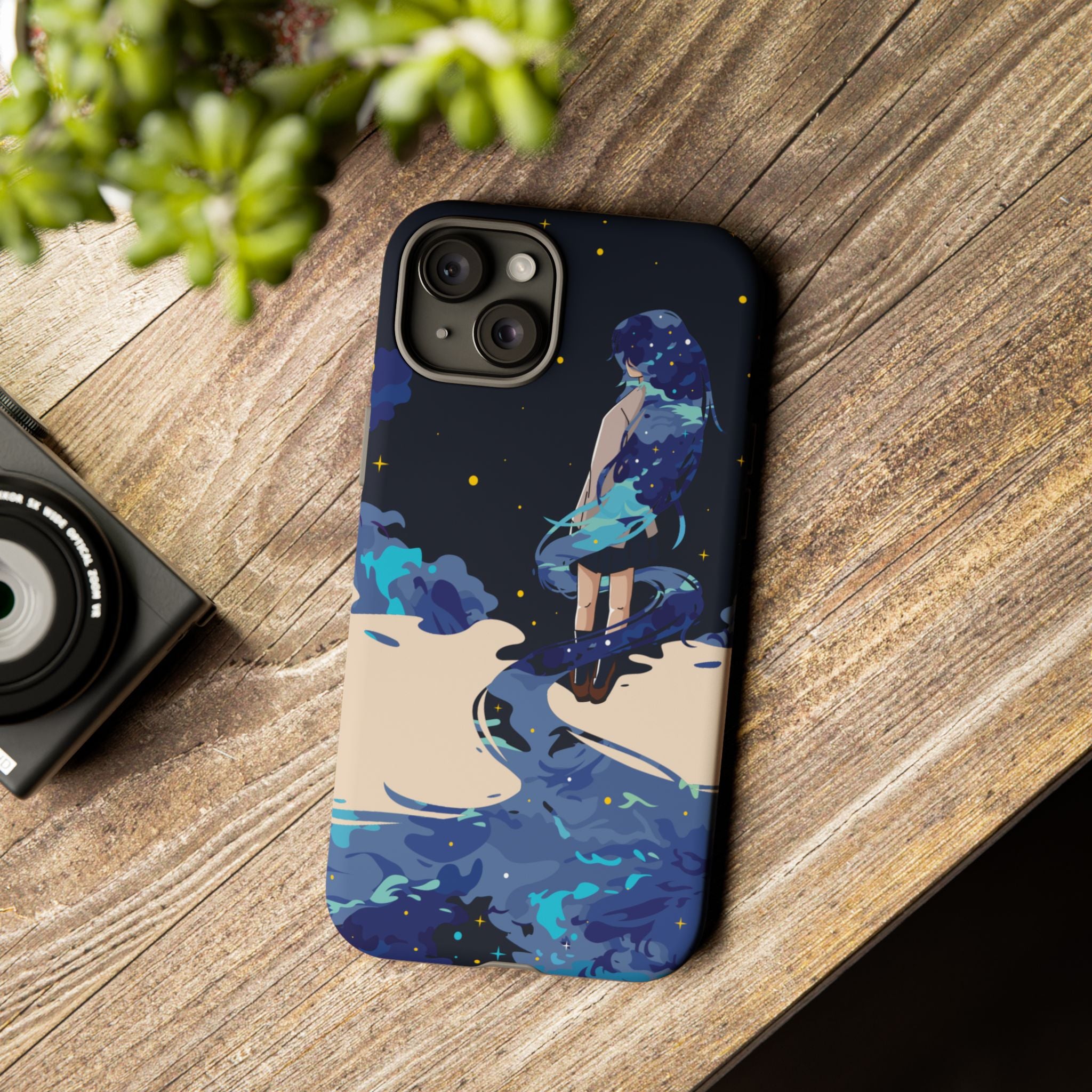 Galaxy-Inspired Phone Case, Celestial Design, Tough Phone Cover, Gift for Space Lovers, Artsy Accessories, Unique Merchandise