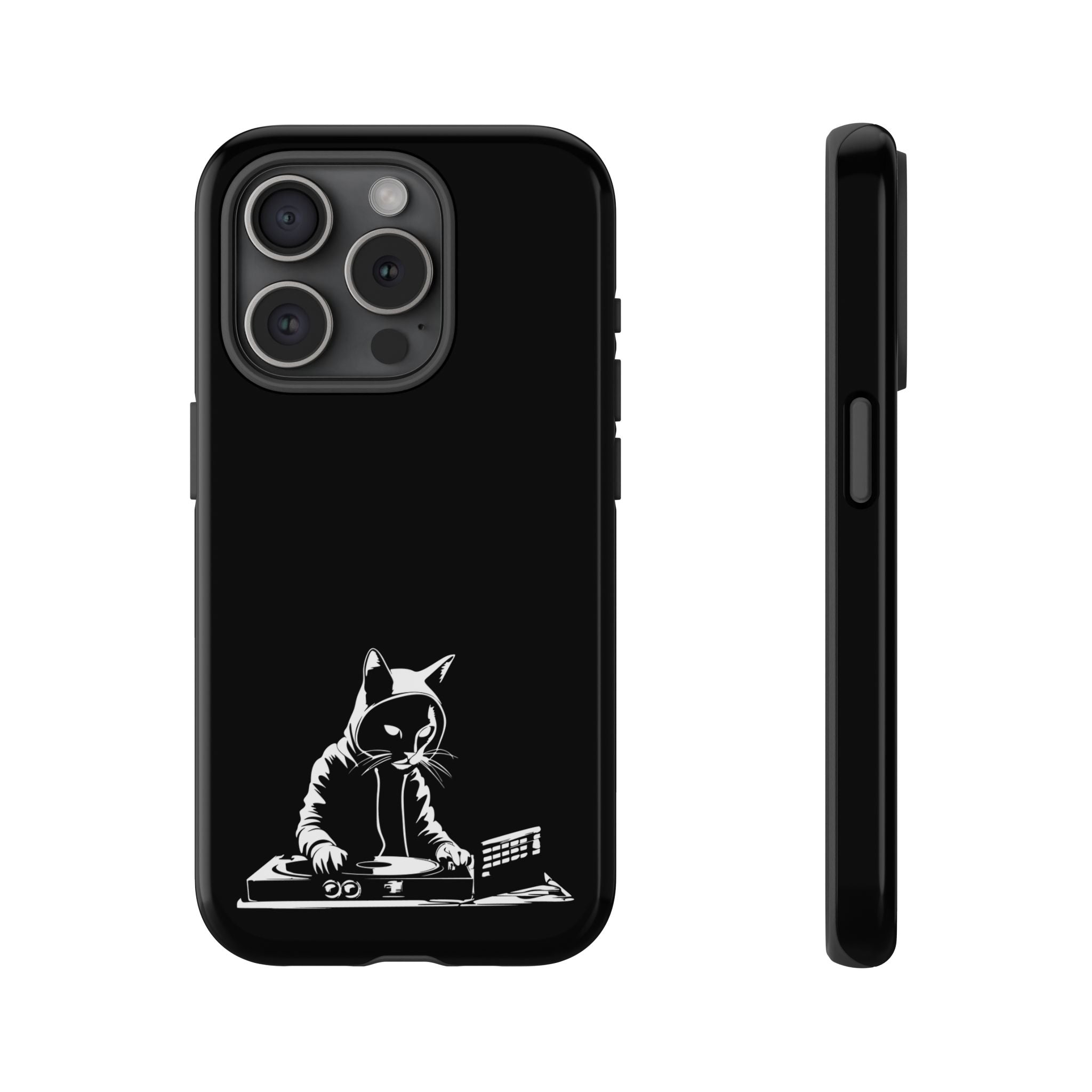Cat DJ Phone Case | Stylish Tough Cases for Music Lovers, Gift for Cat Owners, Unique Phone Accessory, Cool Tech Gear