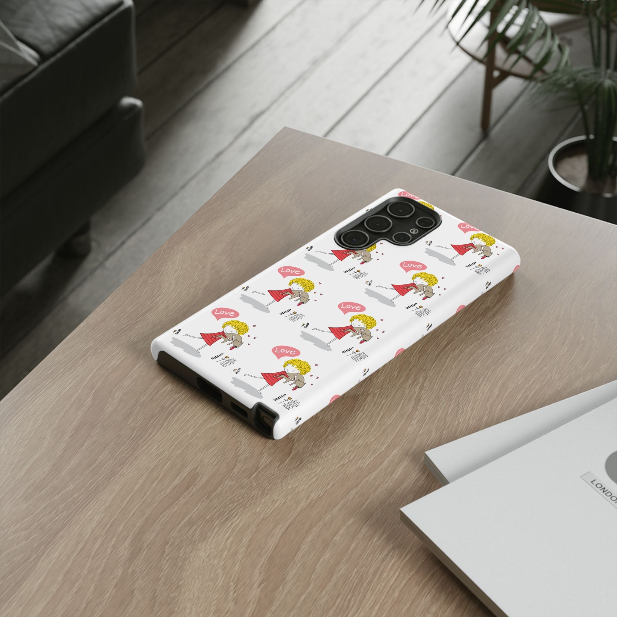 Love-Themed Phone Case | Cute Pet Lover Accessory, Perfect Gift for Birthdays, Anniversaries, Animal Lovers, Valentine's Day