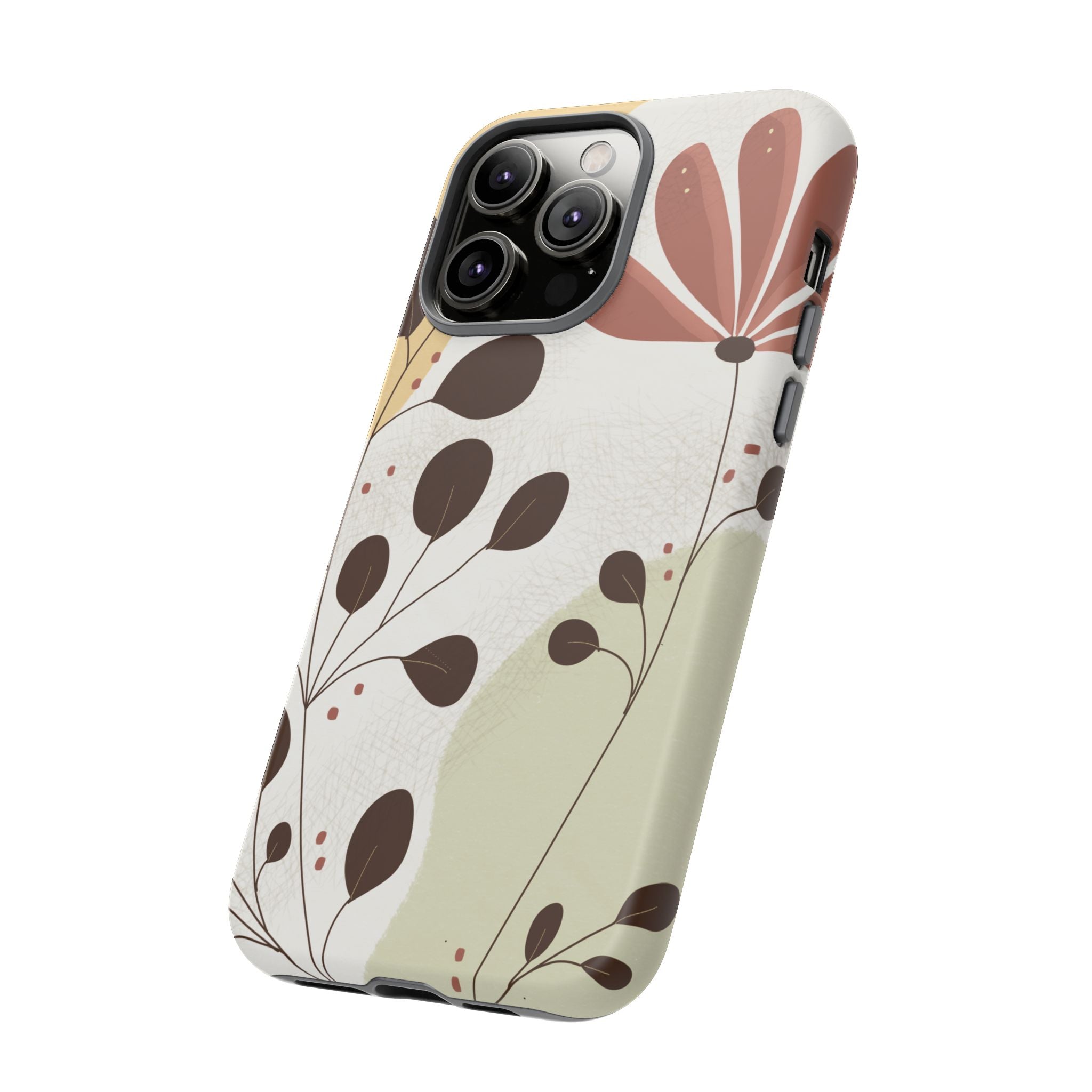 Floral Phone Case - Stylish Tough Cases for Women, Trendy Phone Cover, Gift for Her, Birthday Present, Everyday Use