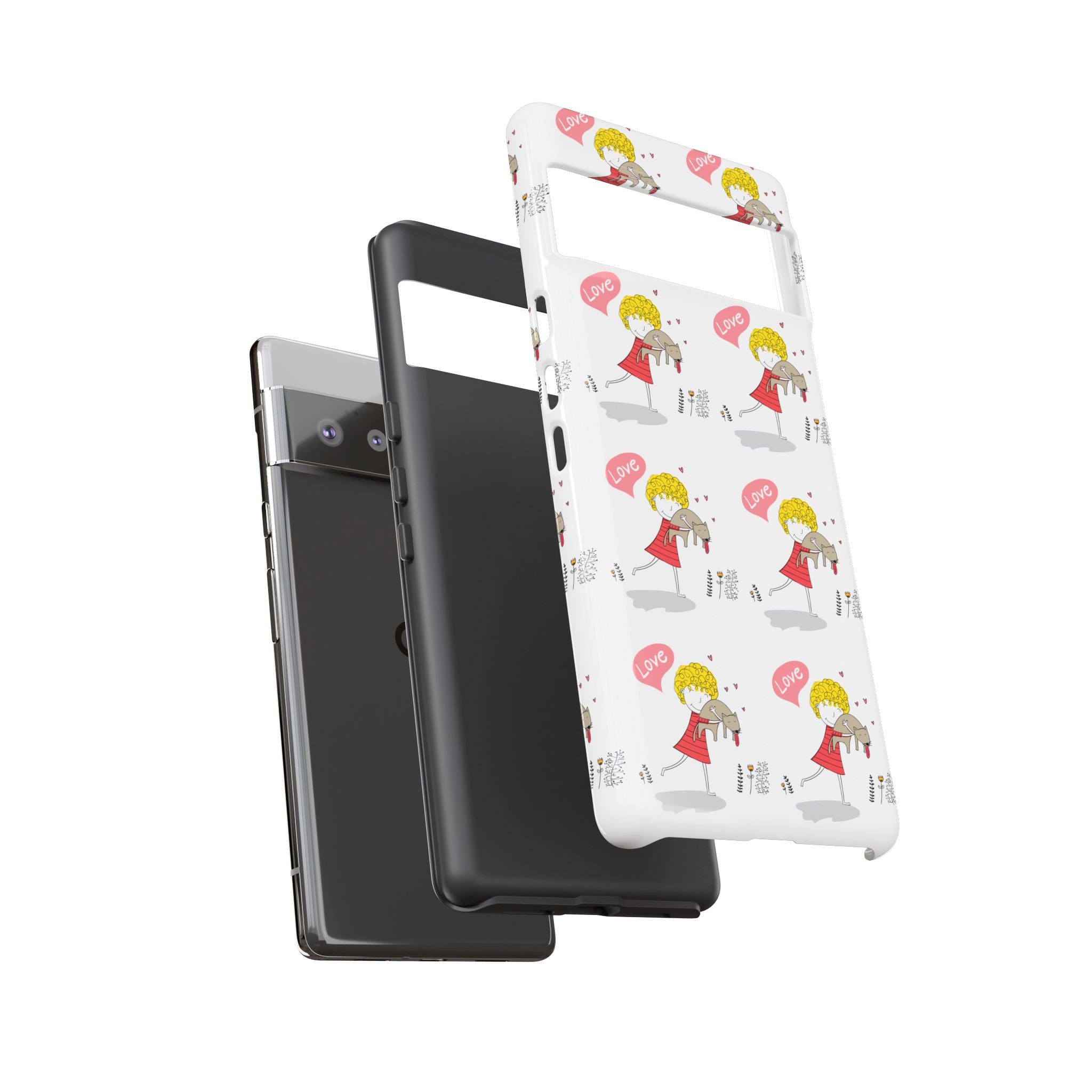 Love-Themed Phone Case | Cute Pet Lover Accessory, Perfect Gift for Birthdays, Anniversaries, Animal Lovers, Valentine's Day