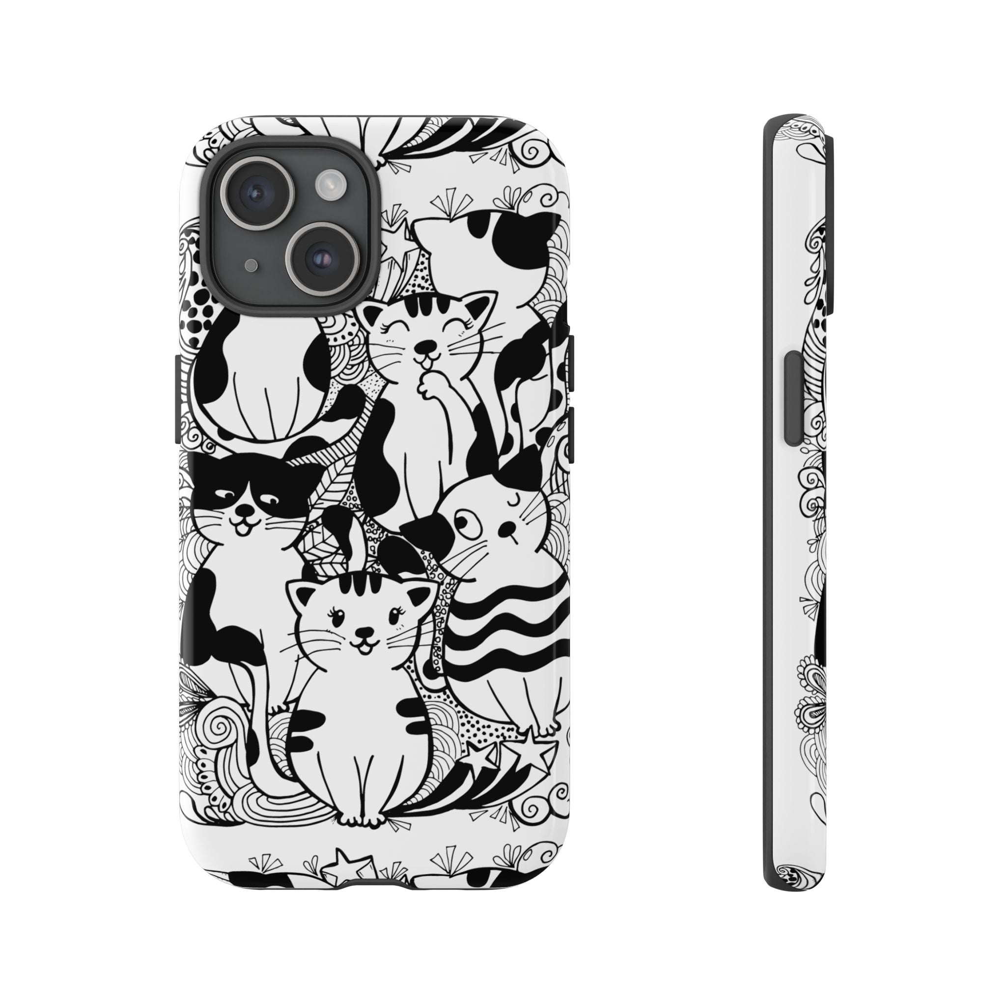 Cat-Themed Phone Case, Cute Cat Art, Pet Lover Gift, Birthday Present, Unique Cat Decor, Fun Tech Accessories, Animal Lover Case