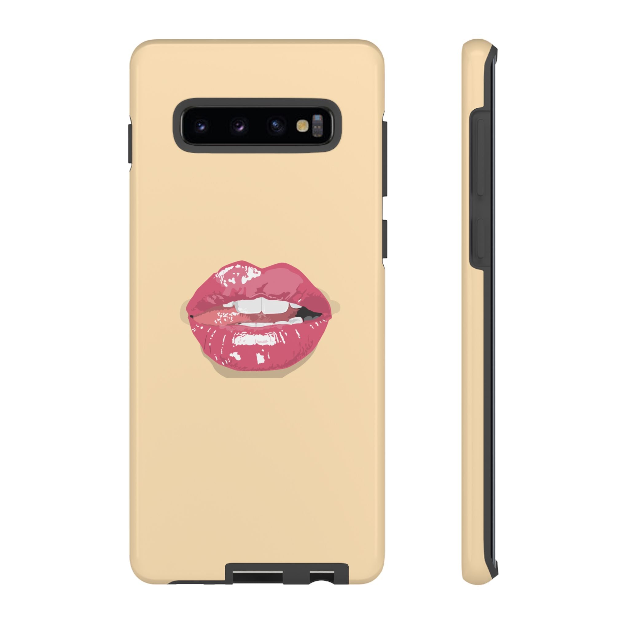 Stylish Phone Case with Lip Print, Trendy Mobile Cover, Fashion Accessory, Gift for Her, Cute Cell Phone Case