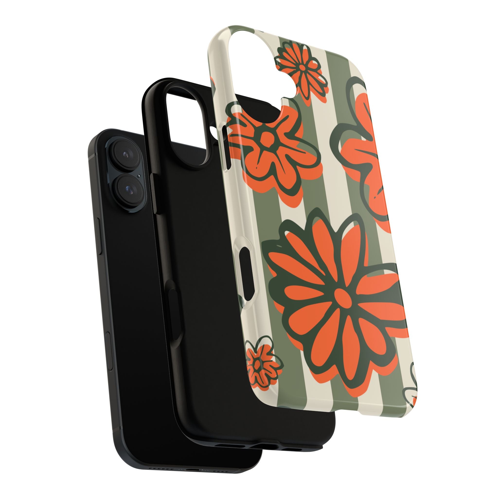 Floral Tough Phone Case - Trendy Protector for Pet Lovers, Super Cute Gift, Floral Design, Stylish Phone Cover, Unique Accessory