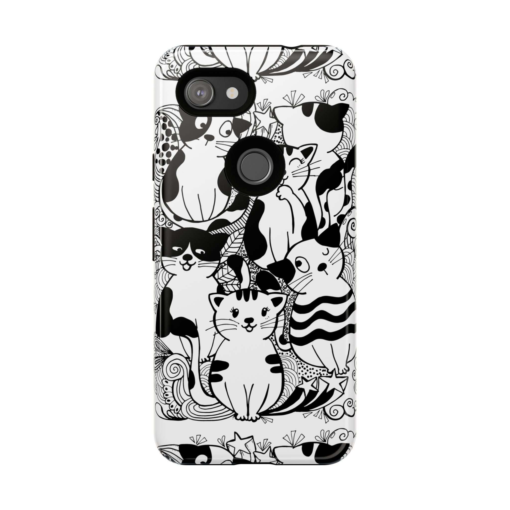 Cat-Themed Phone Case, Cute Cat Art, Pet Lover Gift, Birthday Present, Unique Cat Decor, Fun Tech Accessories, Animal Lover Case