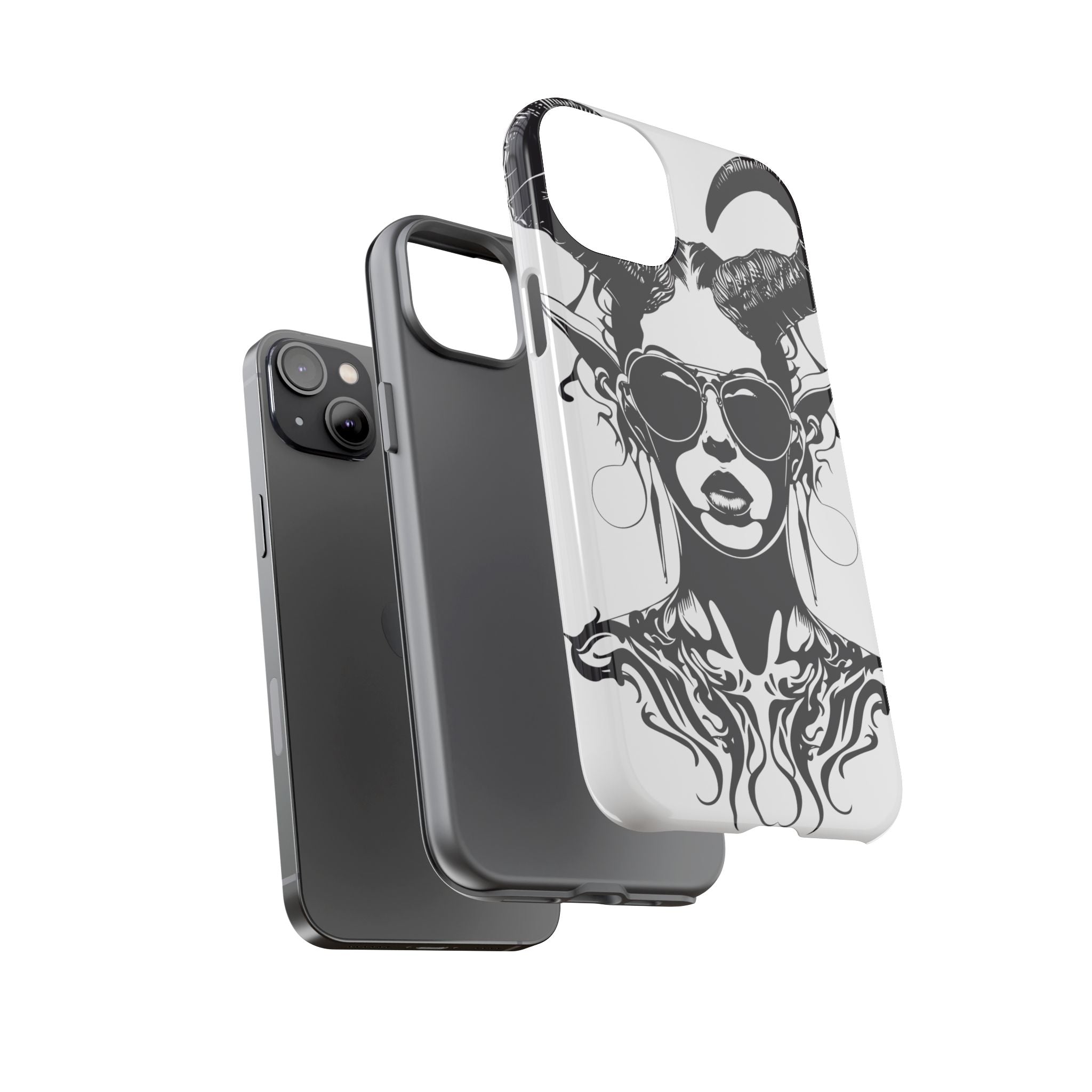Tough Cases: Stylish Phone Case with Edgy Design, Protective Cover, Gift for Her, Trendy Accessories, Unique Art, Holiday Present