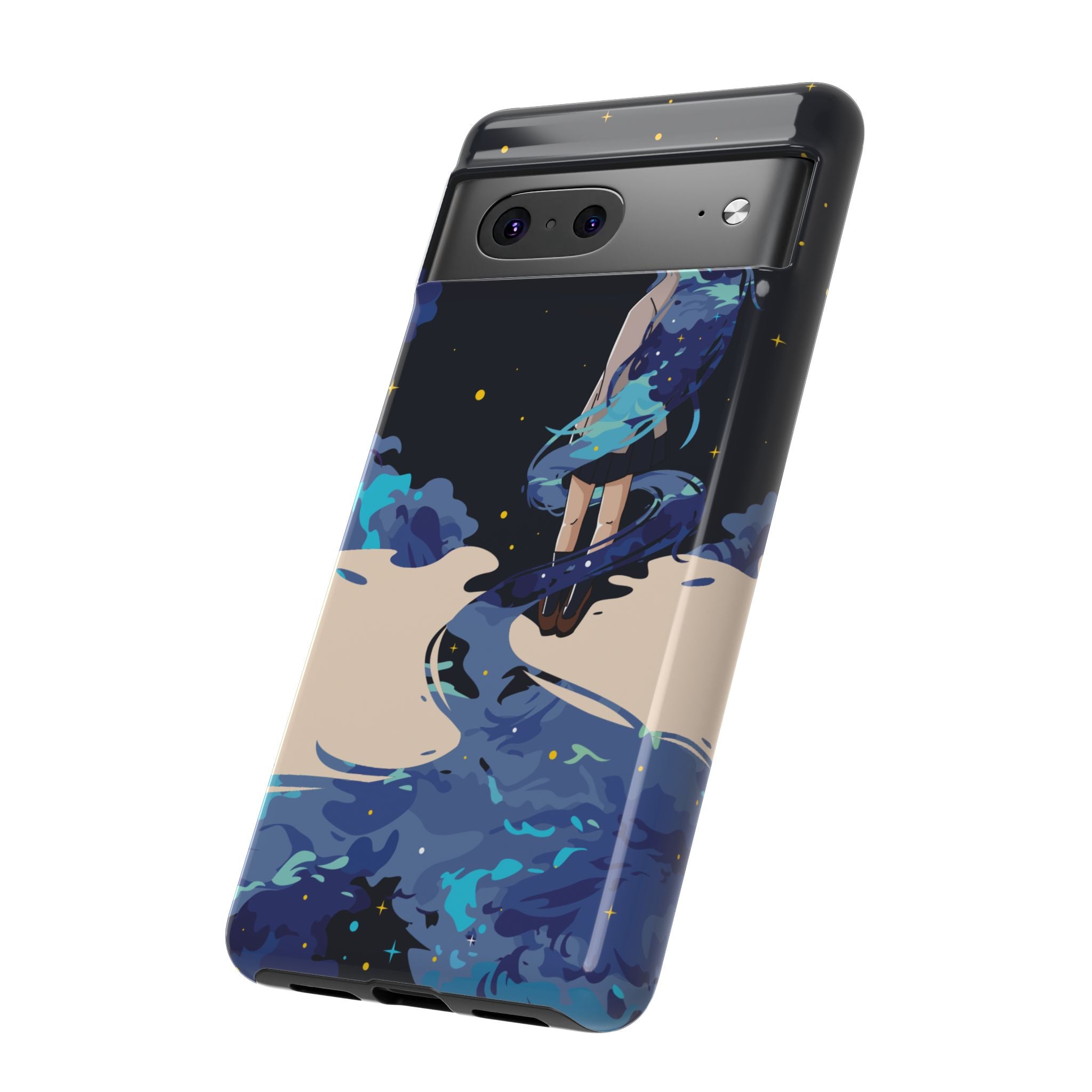 Galaxy-Inspired Phone Case, Celestial Design, Tough Phone Cover, Gift for Space Lovers, Artsy Accessories, Unique Merchandise