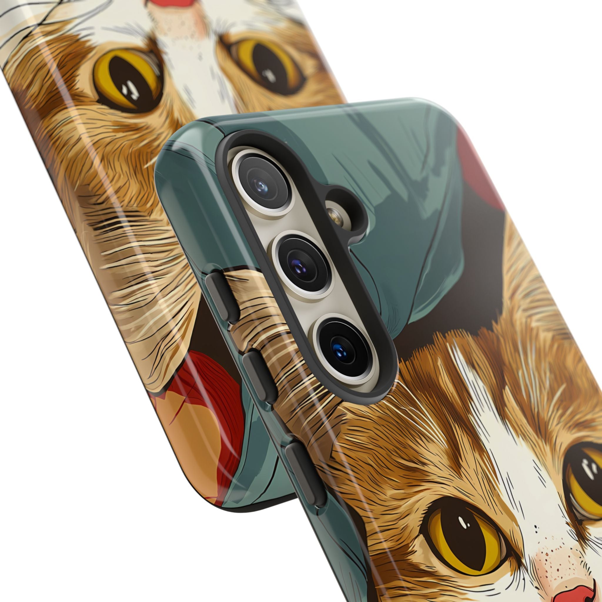 Cute Cat Phone Case - Ideal for Cat Lovers, Pet Owners, Birthday Gifts, Smartphone Accessories, Funny Pet Humor