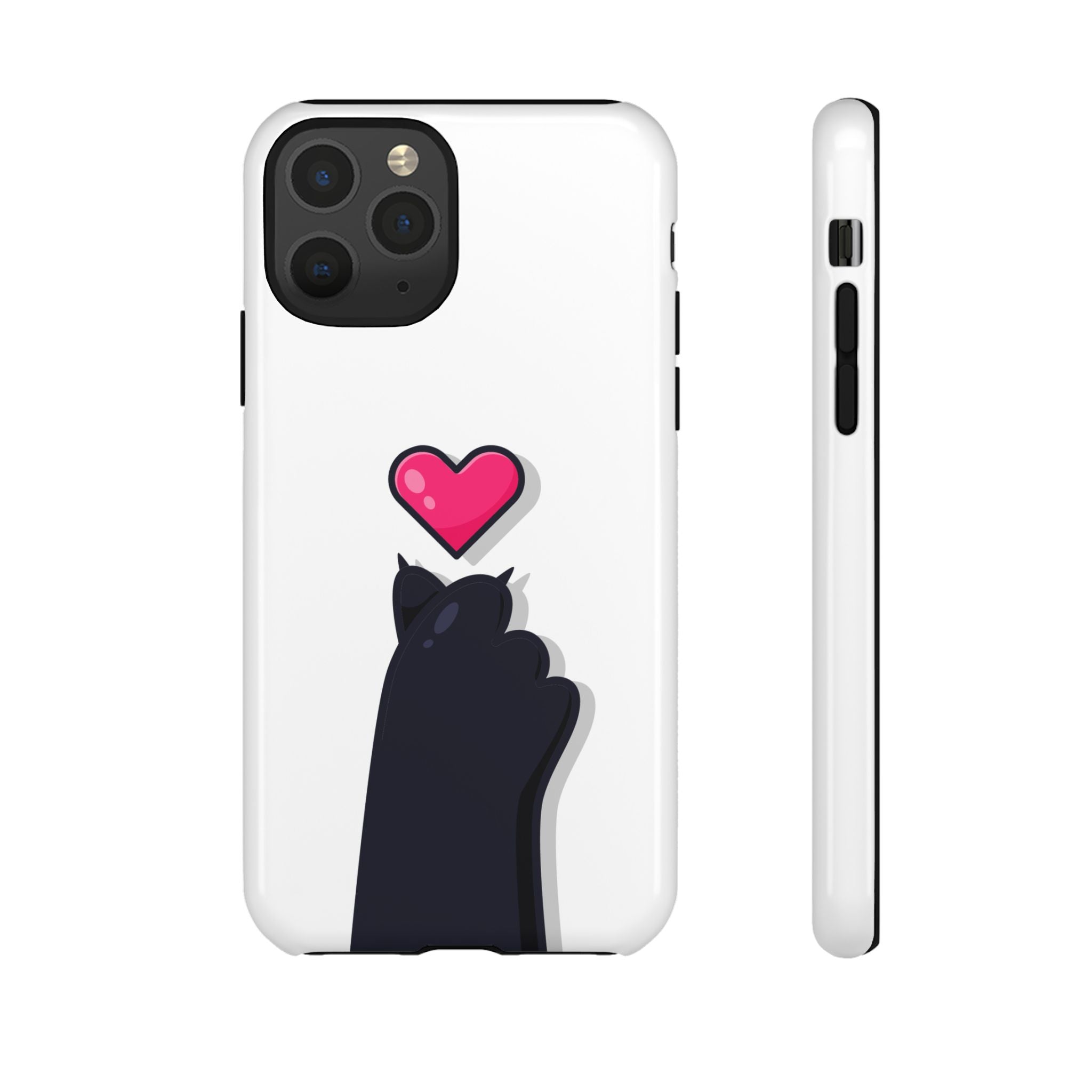 Cute Cat Love Phone Case, Tough Cell Phone Cover, Animal Lover Gifts, Pet Parent Accessories, Valentine's Day Essentials