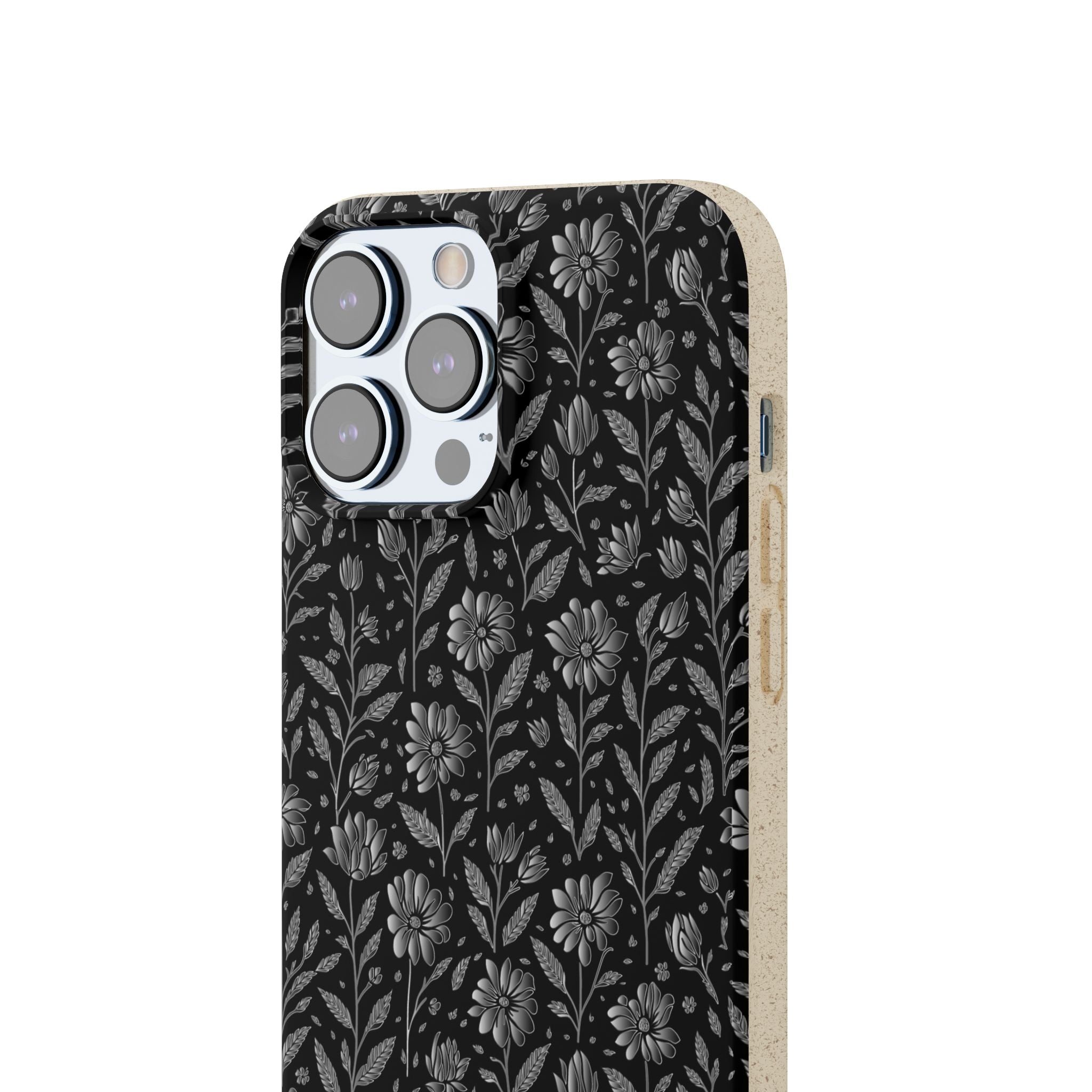 Eco-Friendly Floral Phone Case, Biodegradable iPhone Case, Sustainable Fashion Accessory, Nature Lover Gift, Eco-Conscious Phone Cover