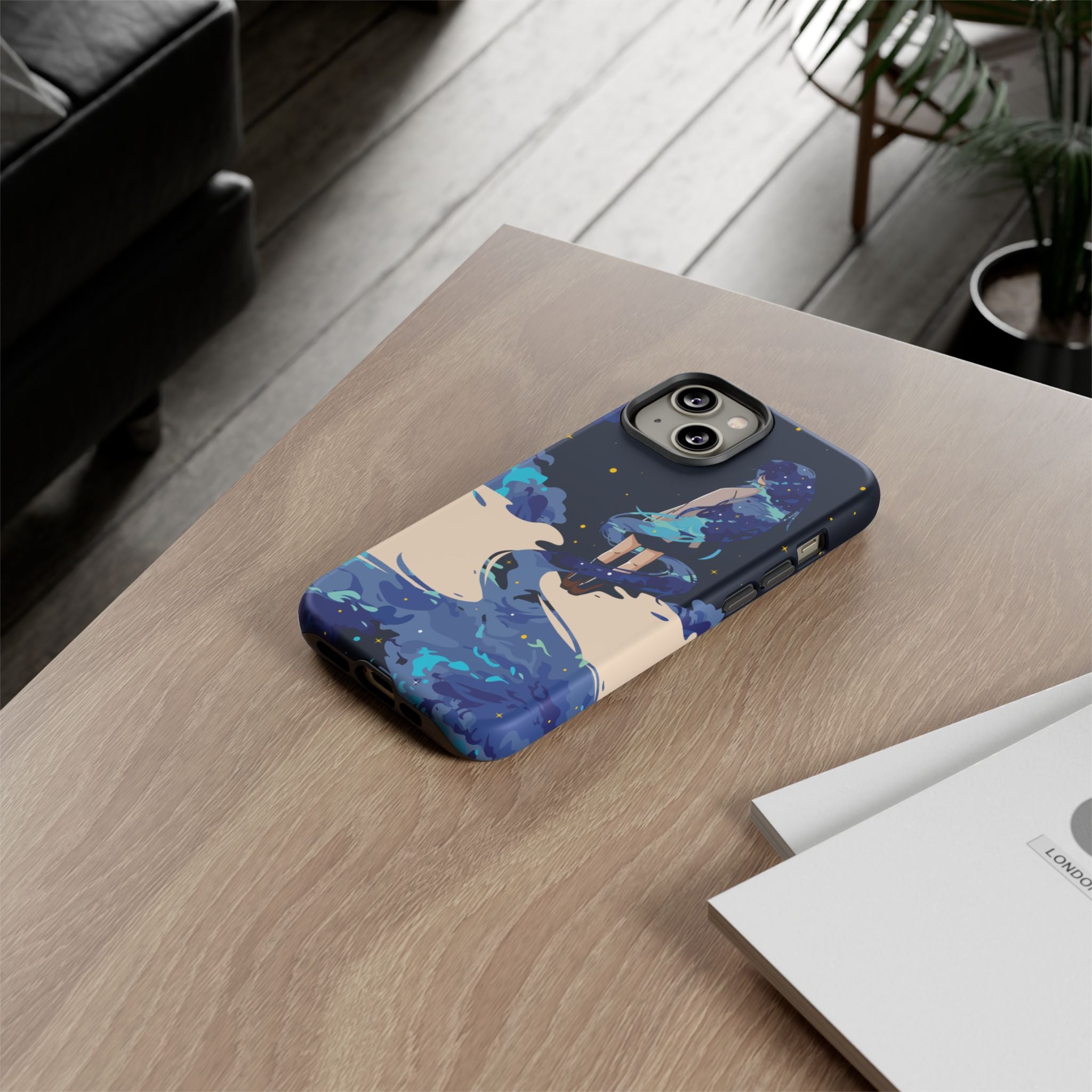 Galaxy-Inspired Phone Case, Celestial Design, Tough Phone Cover, Gift for Space Lovers, Artsy Accessories, Unique Merchandise