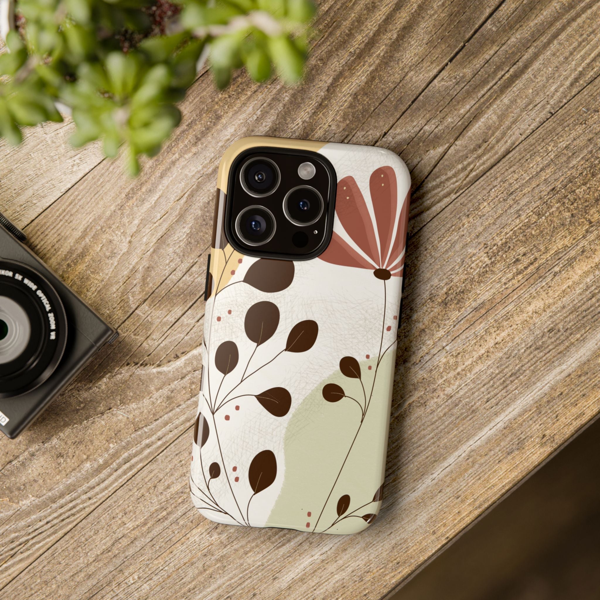 Floral Phone Case - Stylish Tough Cases for Women, Trendy Phone Cover, Gift for Her, Birthday Present, Everyday Use