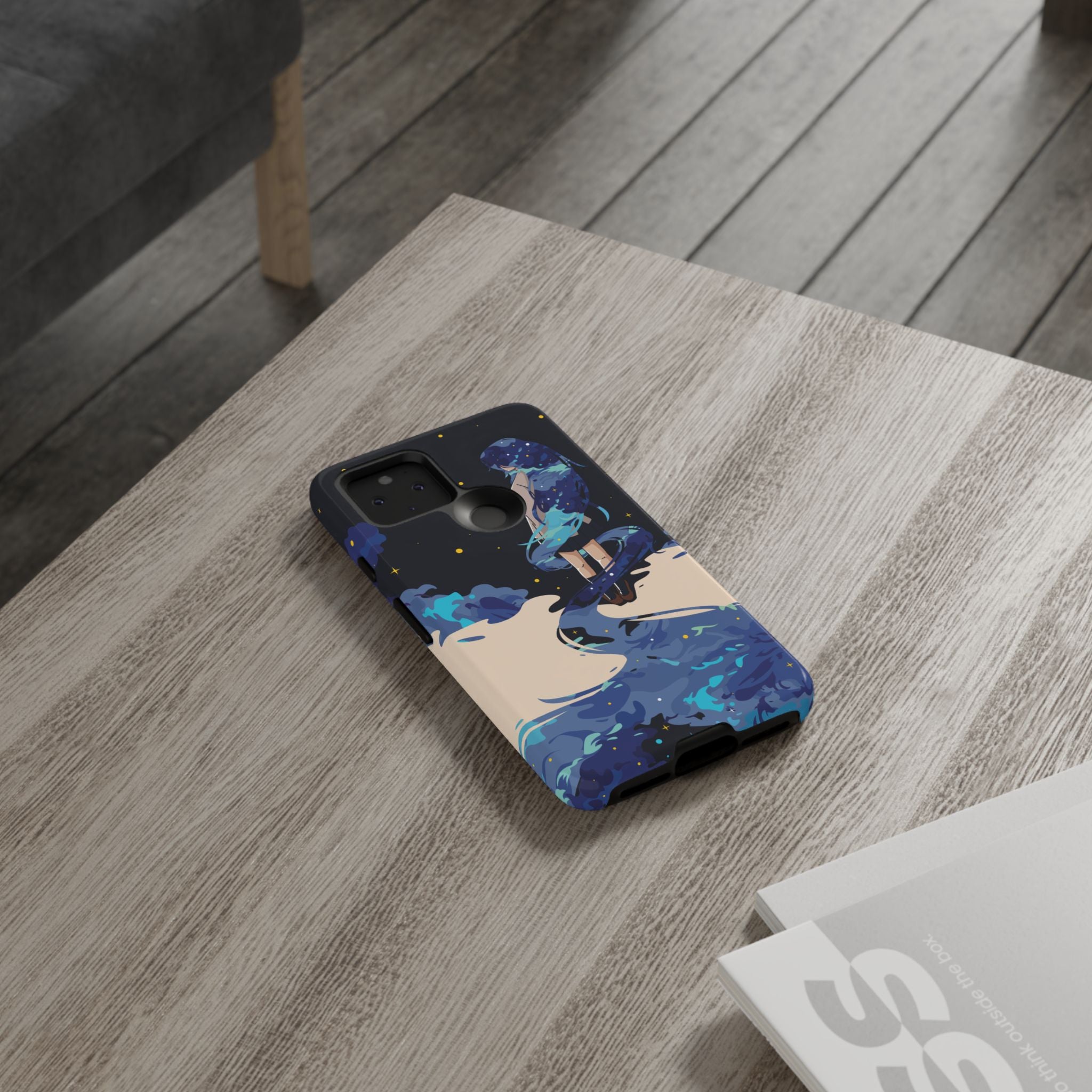 Galaxy-Inspired Phone Case, Celestial Design, Tough Phone Cover, Gift for Space Lovers, Artsy Accessories, Unique Merchandise