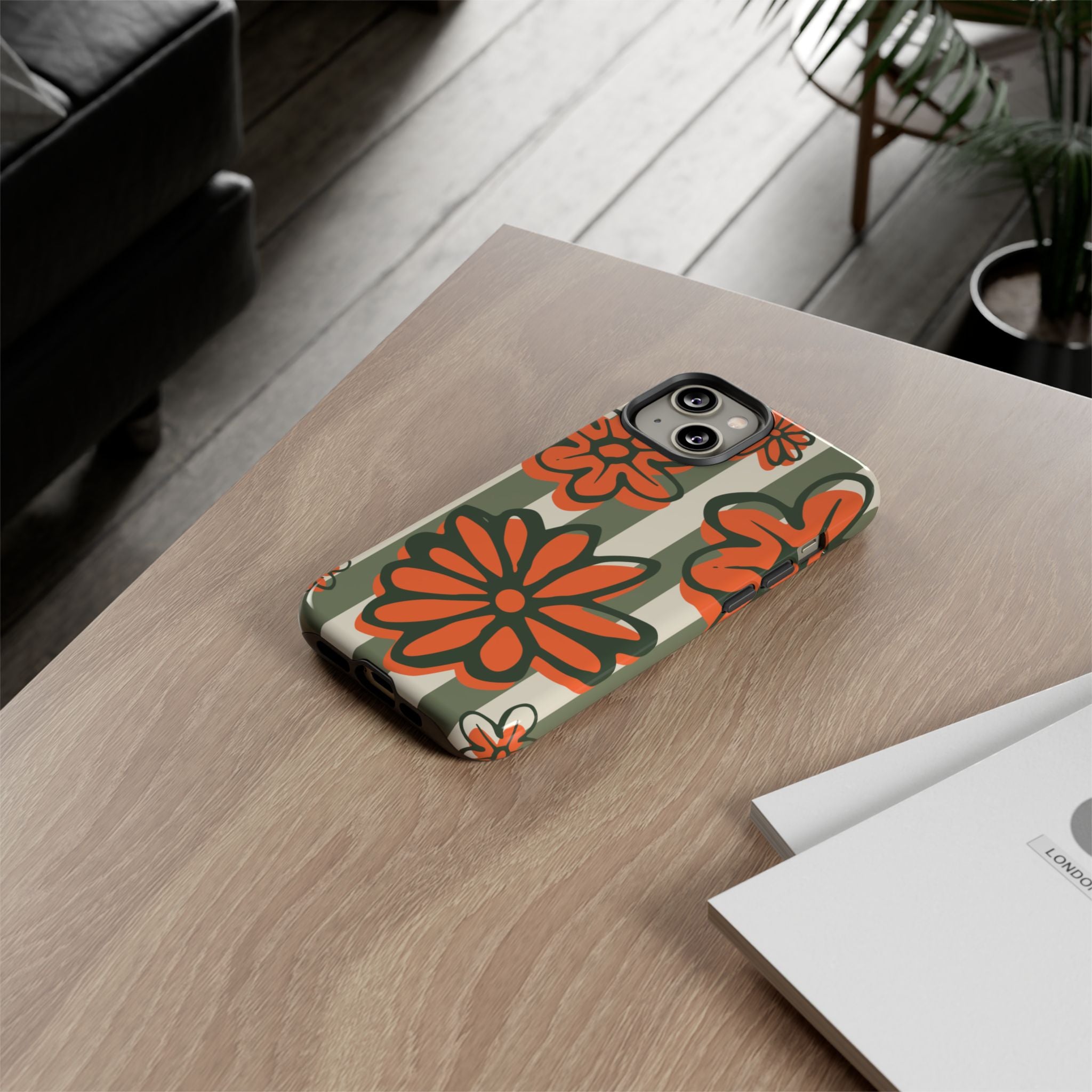Floral Tough Phone Case - Trendy Protector for Pet Lovers, Super Cute Gift, Floral Design, Stylish Phone Cover, Unique Accessory