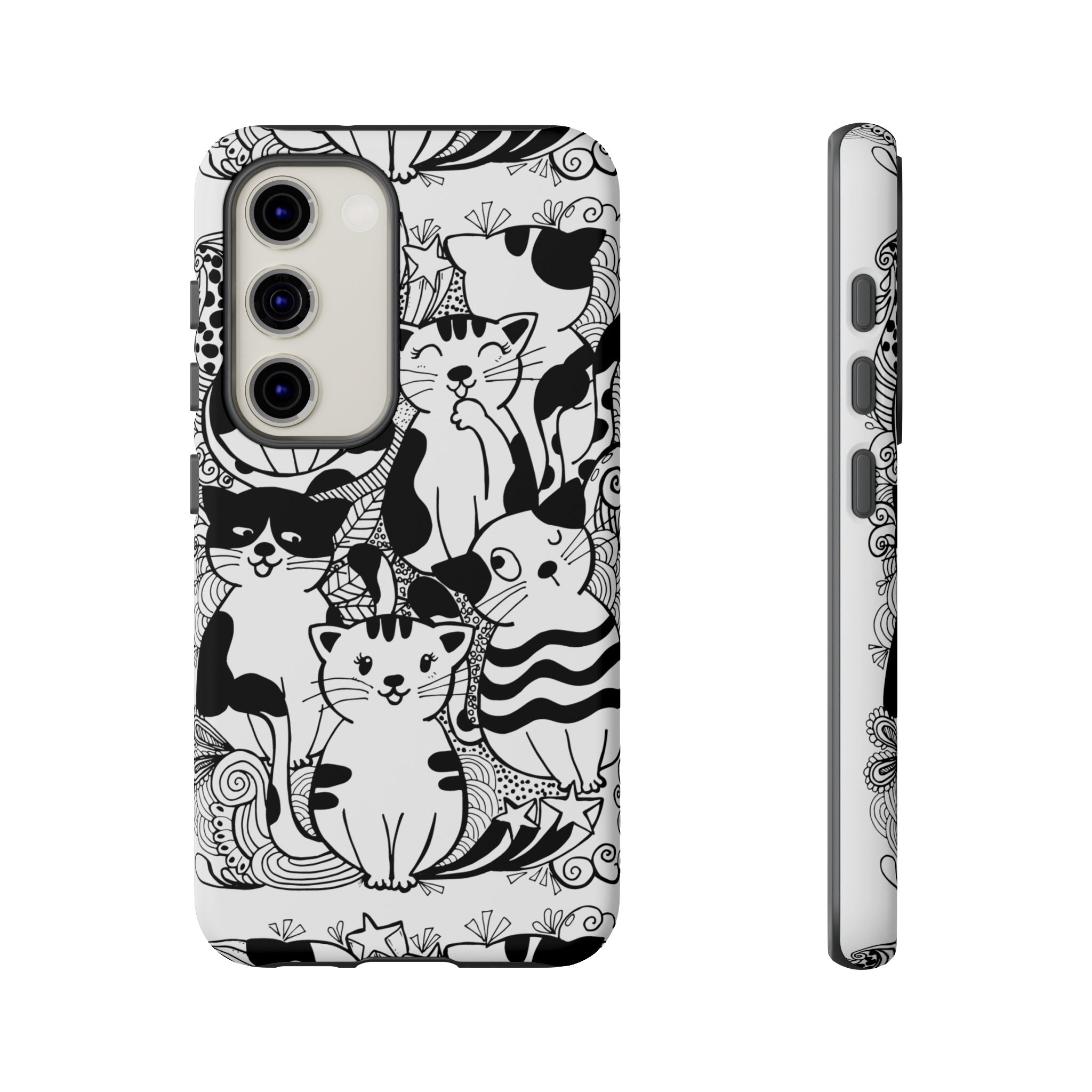 Cat-Themed Phone Case, Cute Cat Art, Pet Lover Gift, Birthday Present, Unique Cat Decor, Fun Tech Accessories, Animal Lover Case
