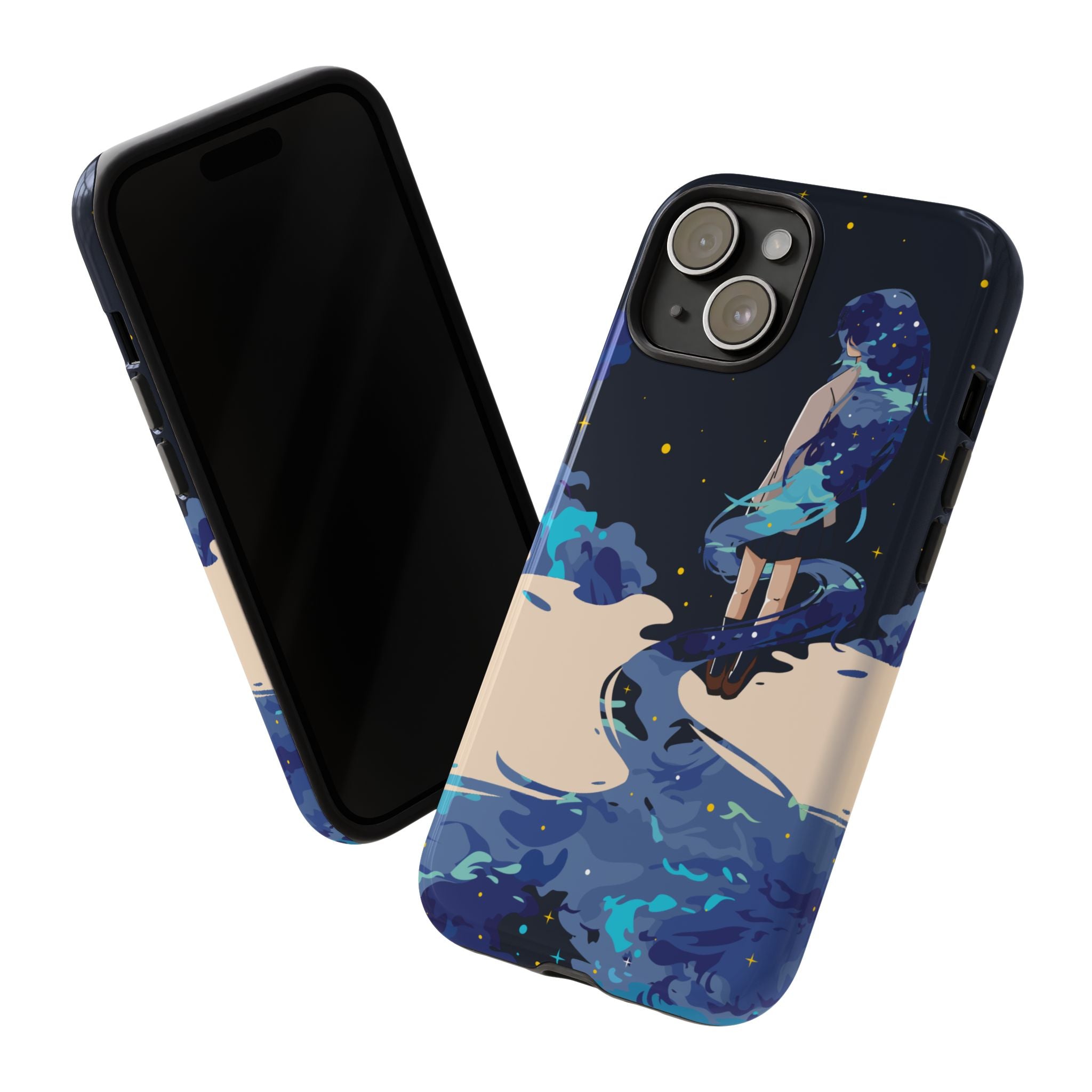 Galaxy-Inspired Phone Case, Celestial Design, Tough Phone Cover, Gift for Space Lovers, Artsy Accessories, Unique Merchandise