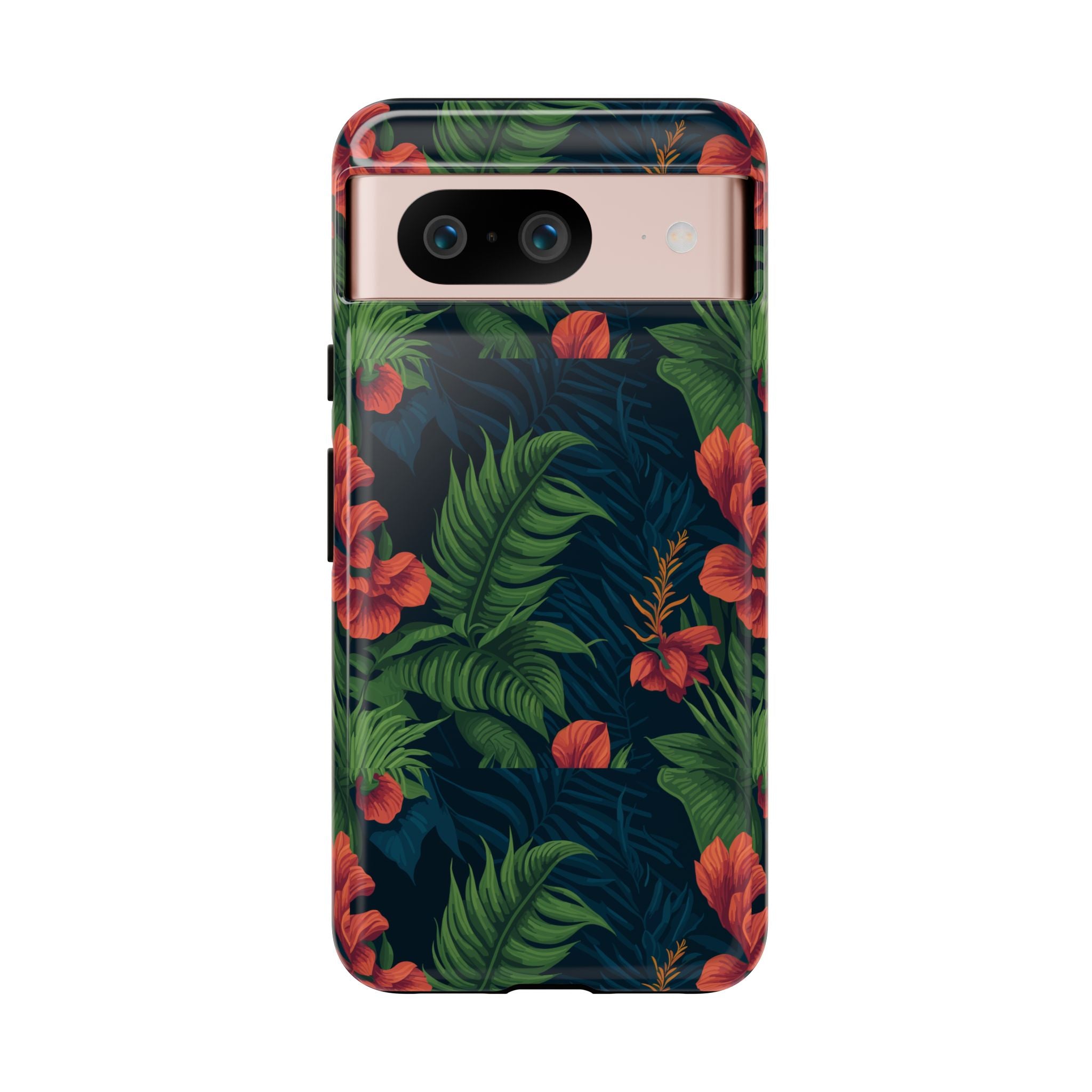 Tropical Phone Case with Floral Design, Eco-Friendly Protection for Summer Vibes, Ideal Gift for Nature Lovers, Vibrant Background