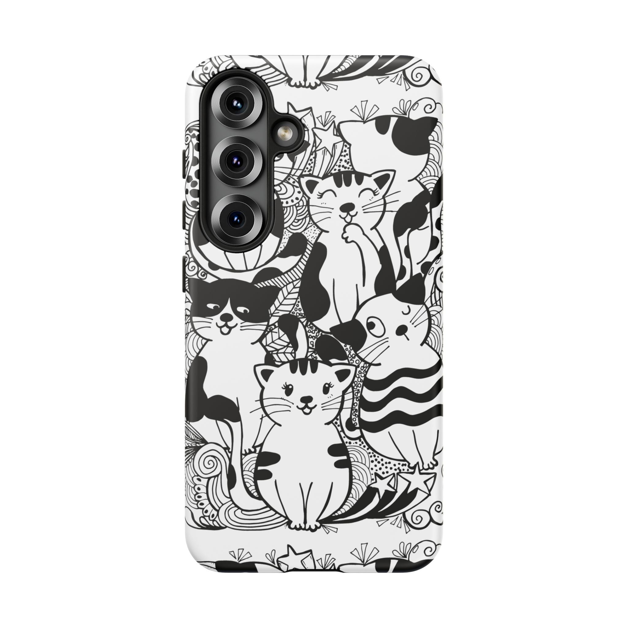 Cat-Themed Phone Case, Cute Cat Art, Pet Lover Gift, Birthday Present, Unique Cat Decor, Fun Tech Accessories, Animal Lover Case