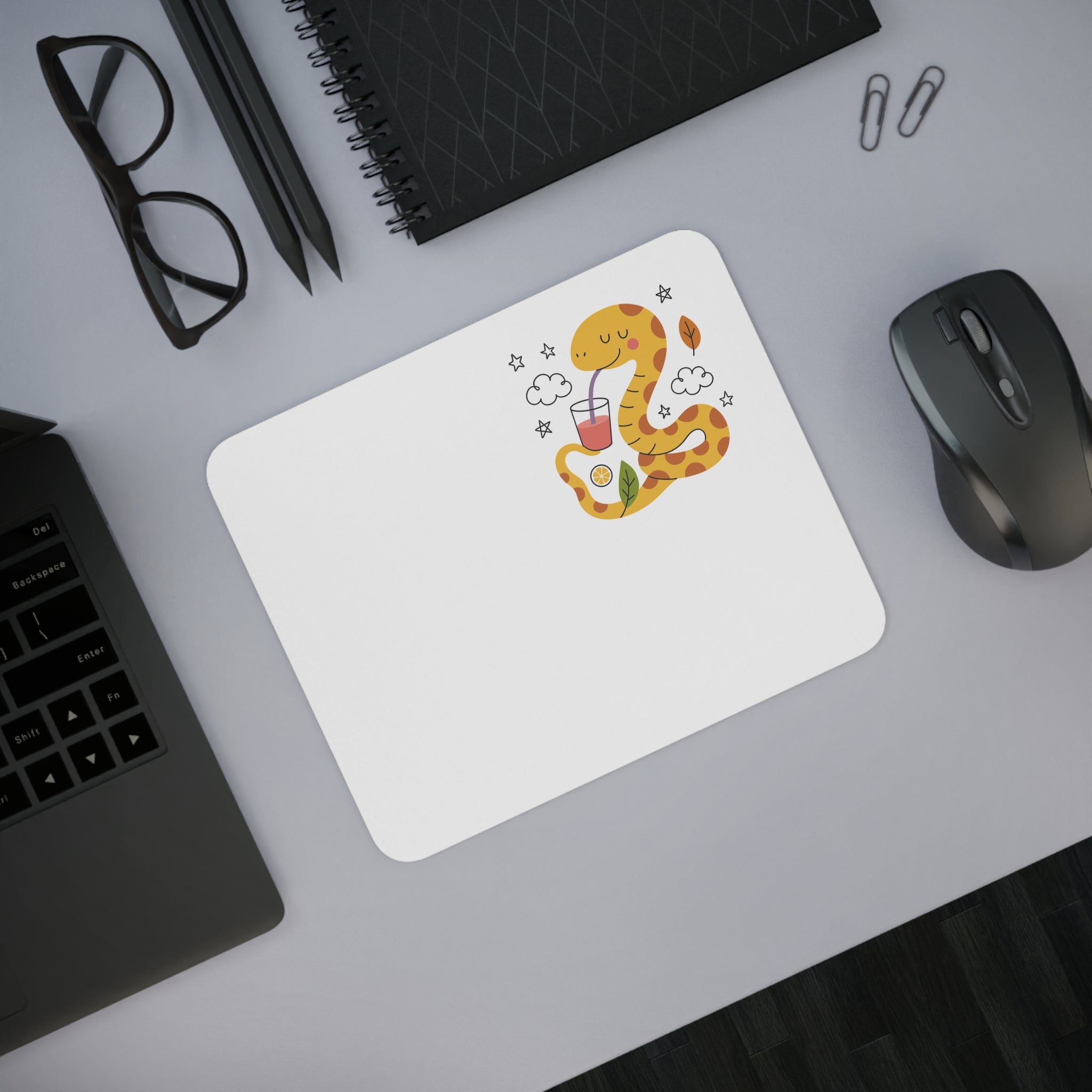 Cute Snake Desk Mouse Pad, Fun Office Decor, Gift for Animal Lovers, Unique Work From Home Accessory, Playful Desk Organizer
