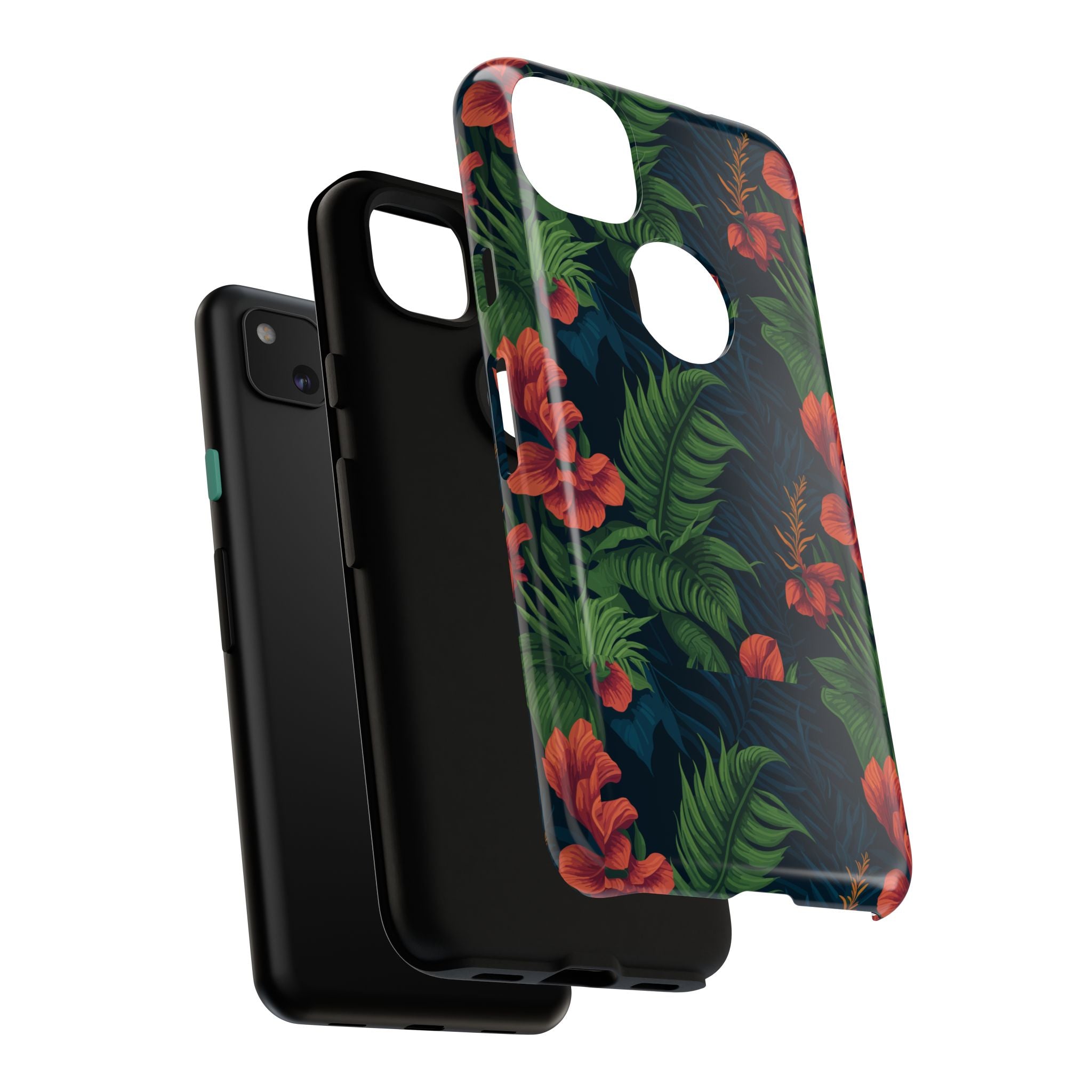 Tropical Phone Case with Floral Design, Eco-Friendly Protection for Summer Vibes, Ideal Gift for Nature Lovers, Vibrant Background