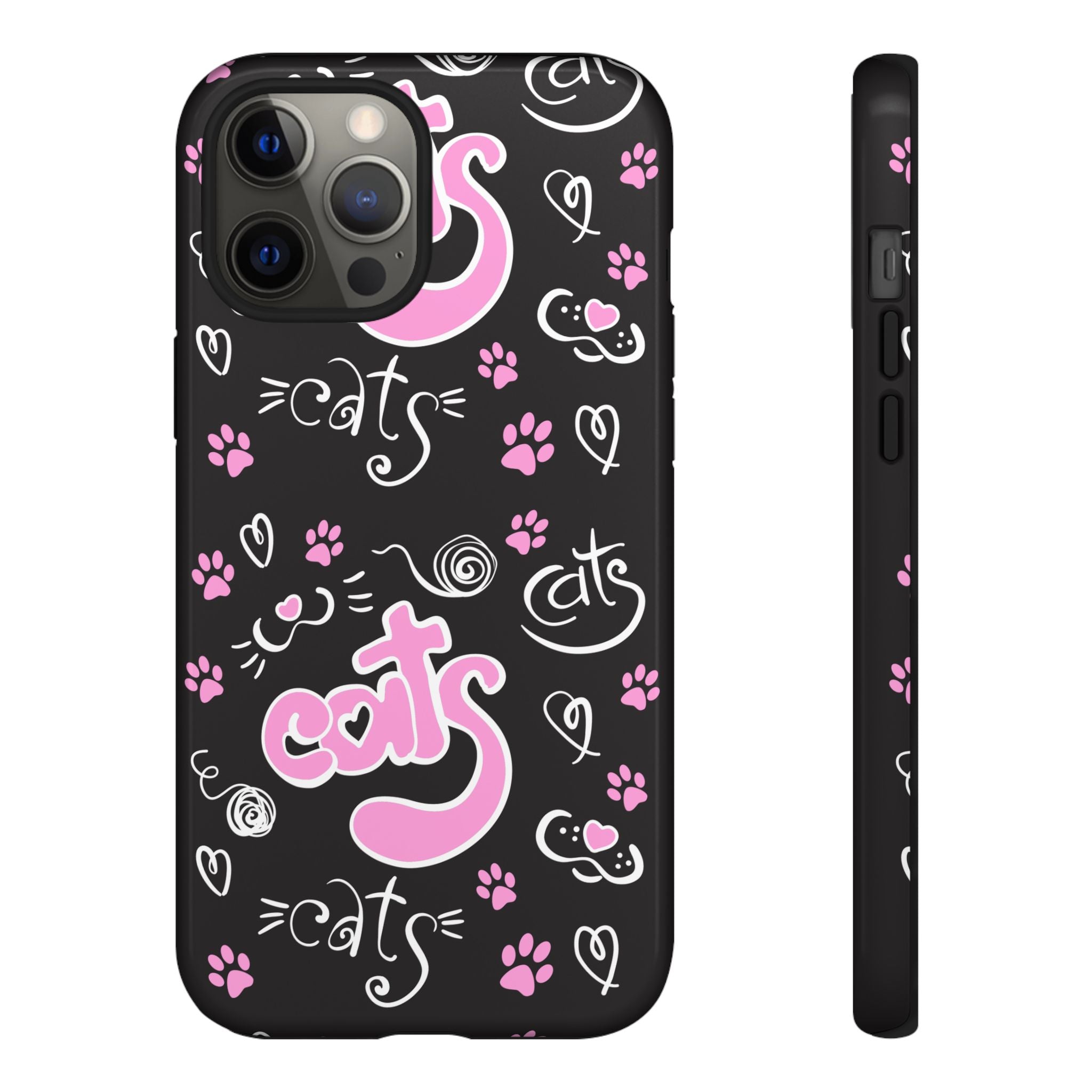 Cute Cat Print Phone Cases, Tough Cases for Cat Lovers, Pet Phone Cover, Gift for Cat Moms, Stylish Phone Accessories