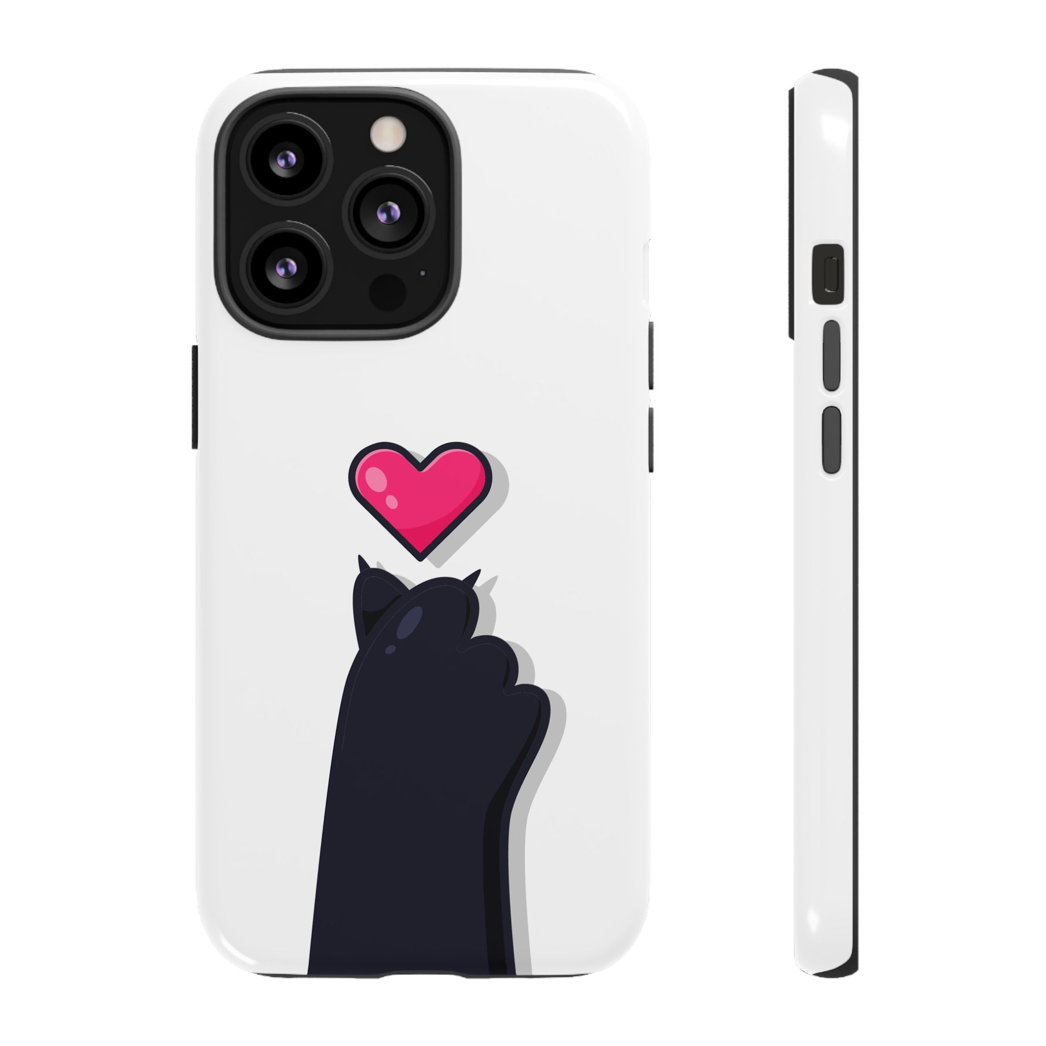 Cute Cat Love Phone Case, Tough Cell Phone Cover, Animal Lover Gifts, Pet Parent Accessories, Valentine's Day Essentials
