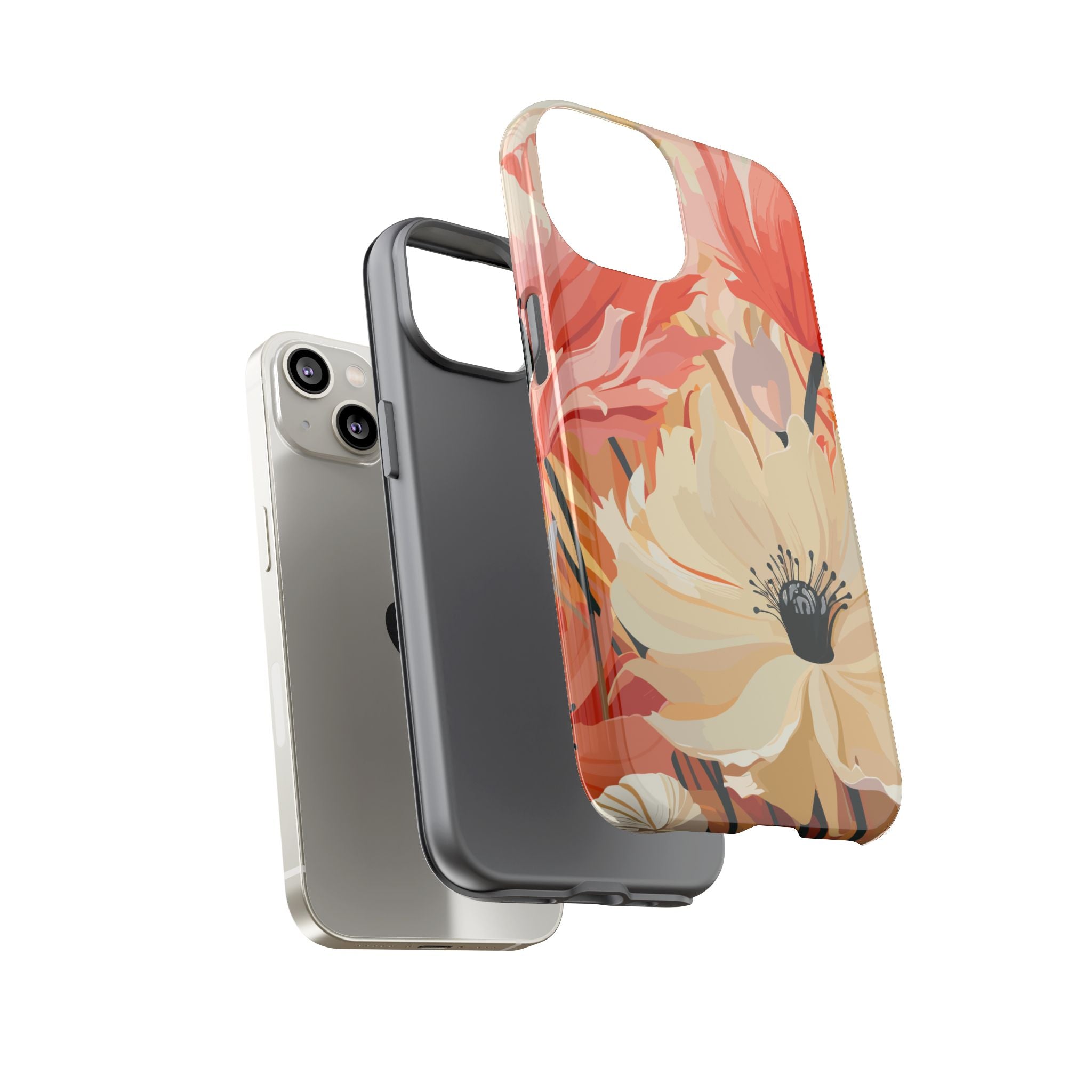 Floral Phone Case, Tough Protective Cover for Floral Lovers, Perfect Gift for Friends, Spring Celebration, Art Lovers Gift