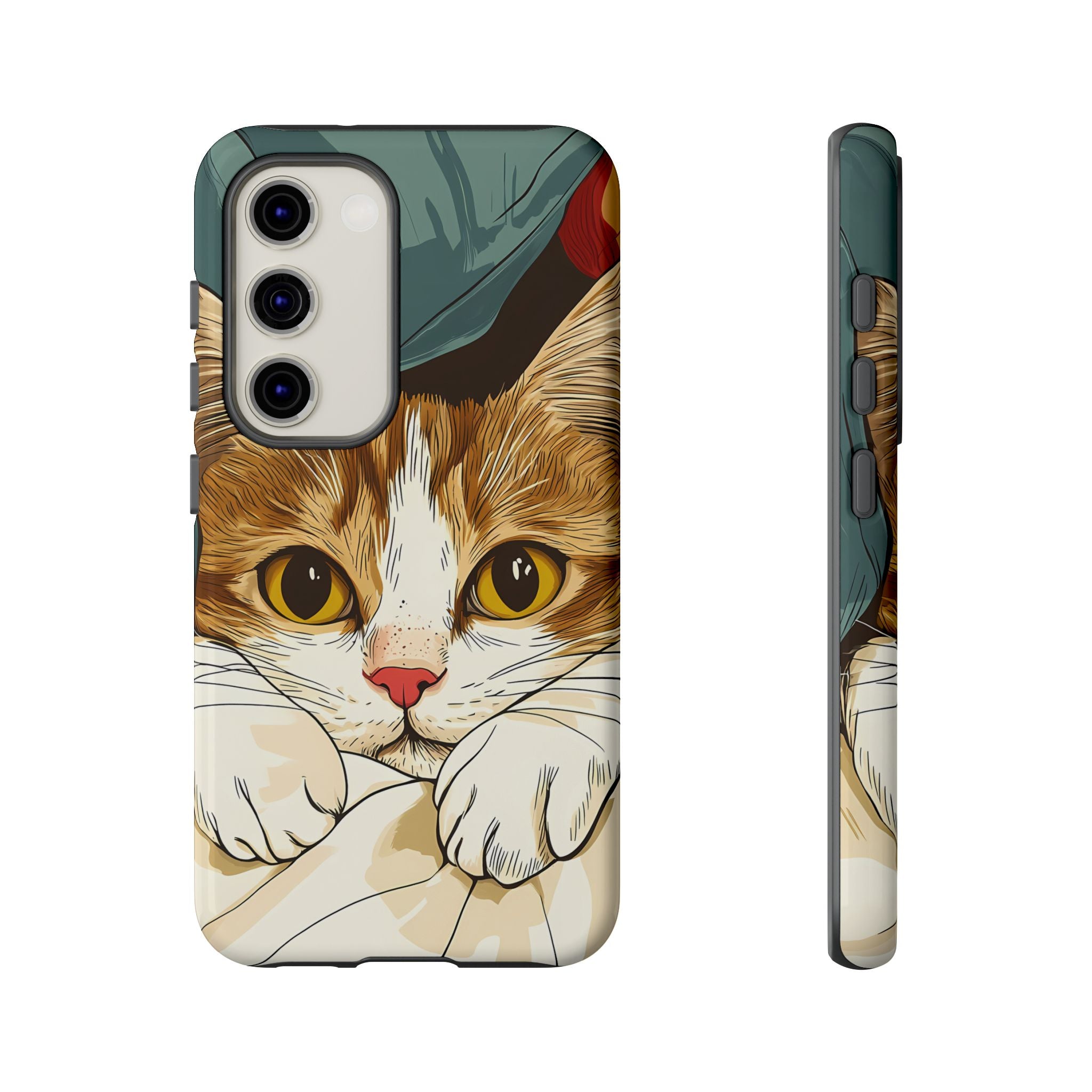 Cute Cat Phone Case - Ideal for Cat Lovers, Pet Owners, Birthday Gifts, Smartphone Accessories, Funny Pet Humor
