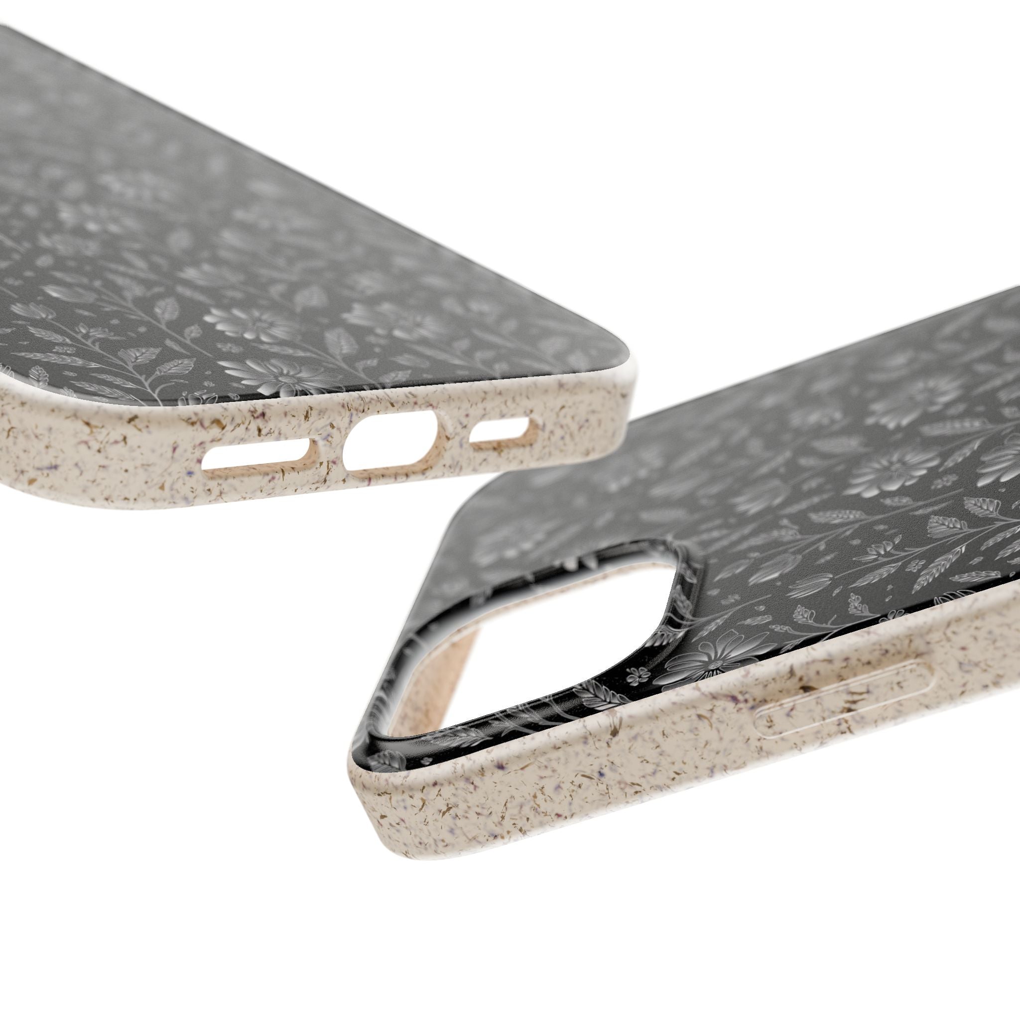Eco-Friendly Floral Phone Case, Biodegradable iPhone Case, Sustainable Fashion Accessory, Nature Lover Gift, Eco-Conscious Phone Cover