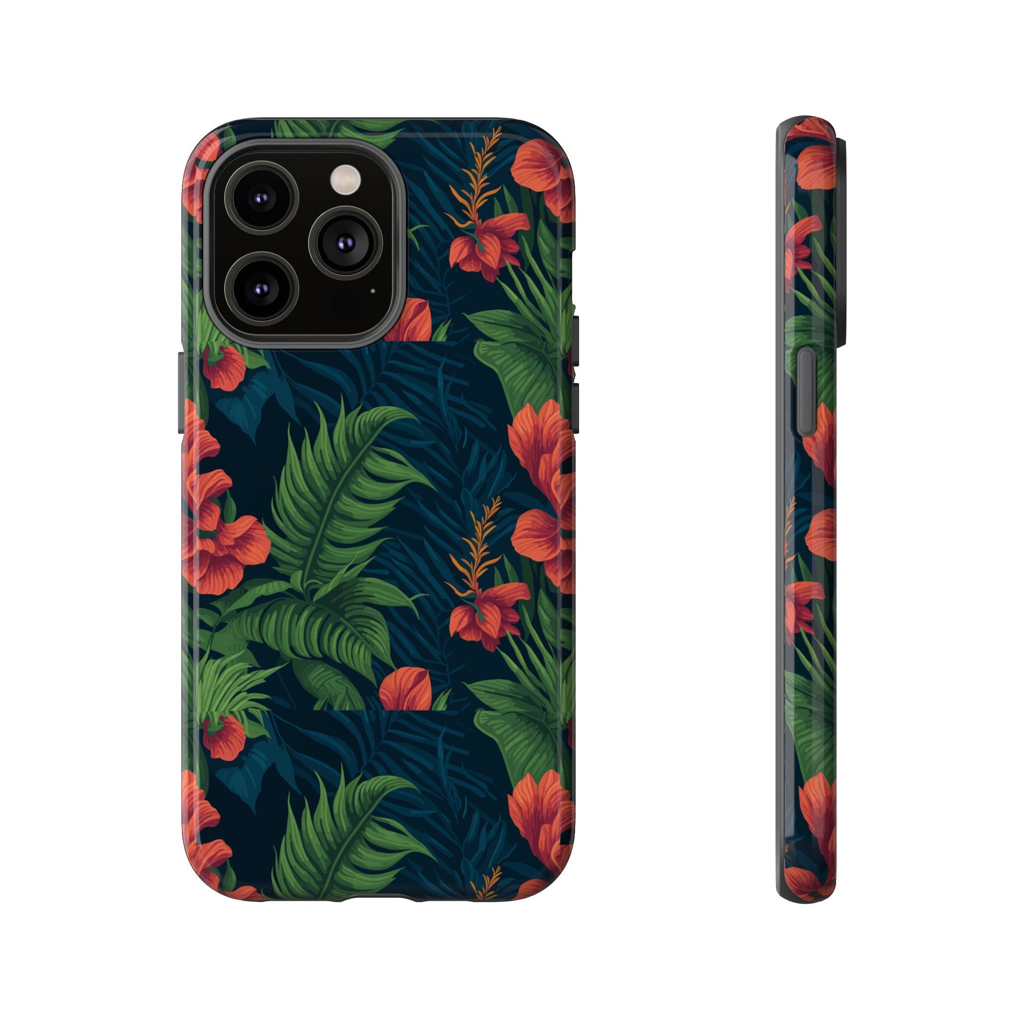 Tropical Phone Case with Floral Design, Eco-Friendly Protection for Summer Vibes, Ideal Gift for Nature Lovers, Vibrant Background