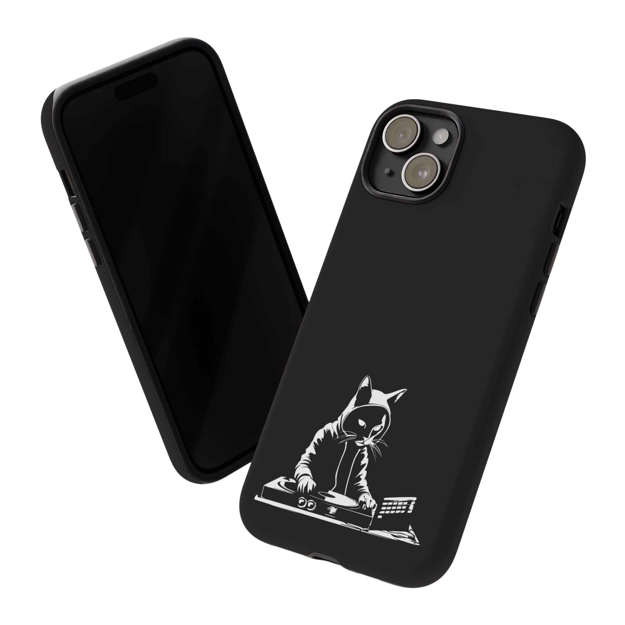 Cat DJ Phone Case | Stylish Tough Cases for Music Lovers, Gift for Cat Owners, Unique Phone Accessory, Cool Tech Gear