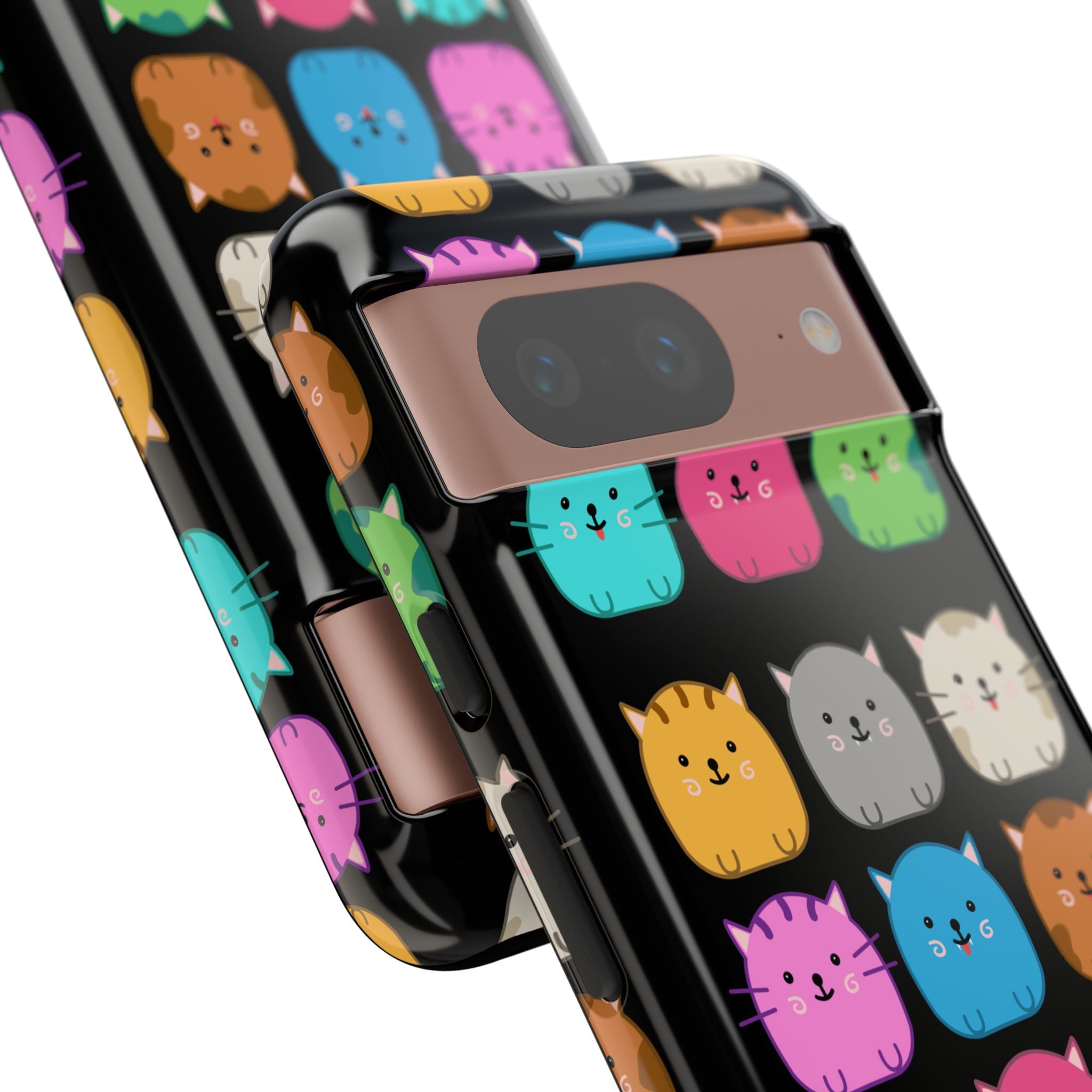 Cute Cat Phone Case, Kawaii Animal Lover Gift, Tough Phone Cover for Kids and Adults, Fun Cat Designs for Birthdays, Pet Lovers