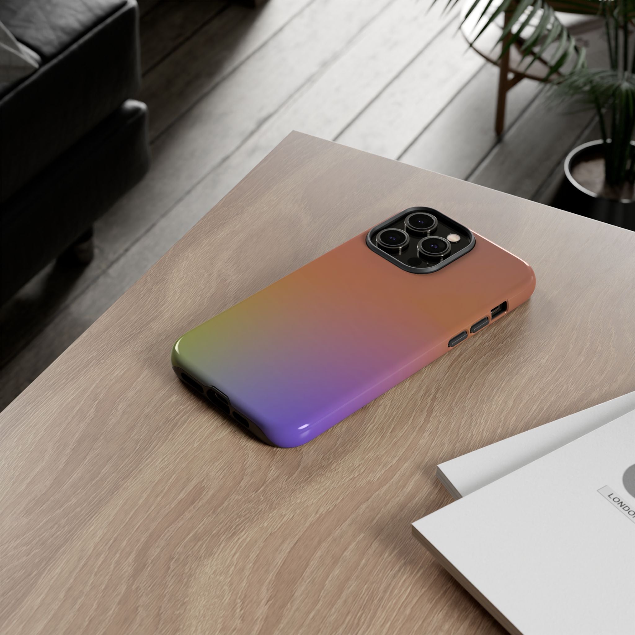 Colorful Gradient Phone Case, Tough Cases for iPhone, Customizable Phone Cover, Trendy Tech Accessory, Gift for Tech Lovers