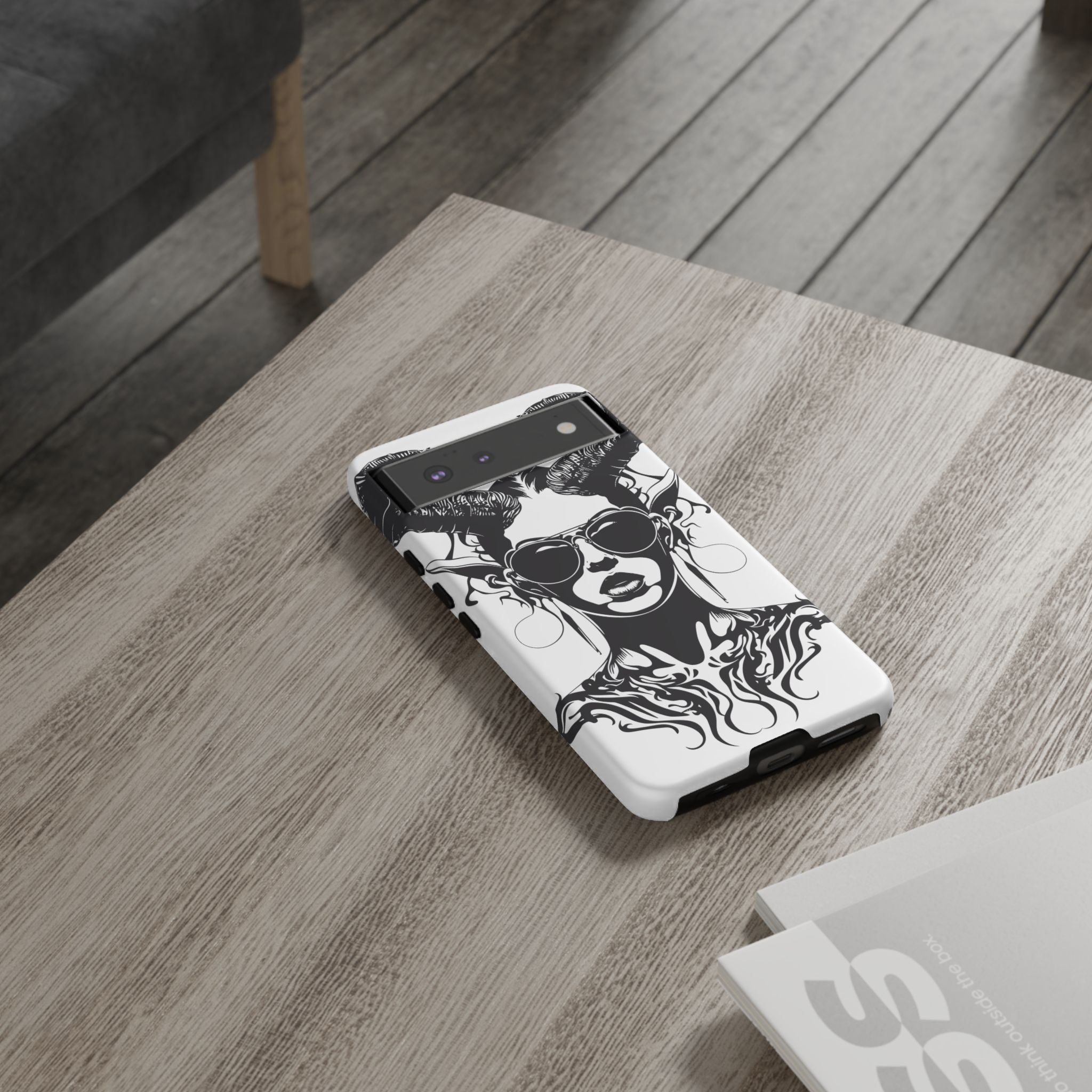 Tough Cases: Stylish Phone Case with Edgy Design, Protective Cover, Gift for Her, Trendy Accessories, Unique Art, Holiday Present