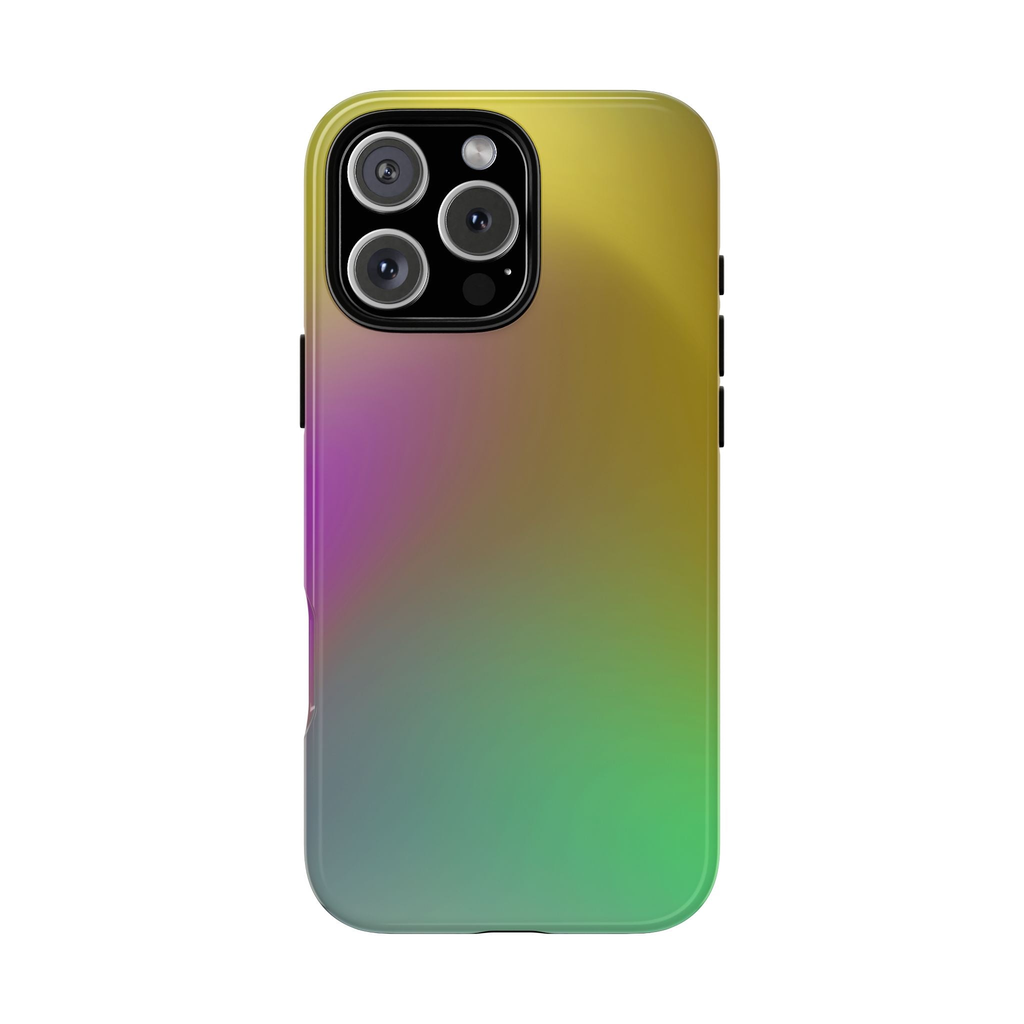 Vibrant Phone Case, Tough Cases, Colorful Phone Cover, Durable Mobile Case, Yellow Green Gradient Design
