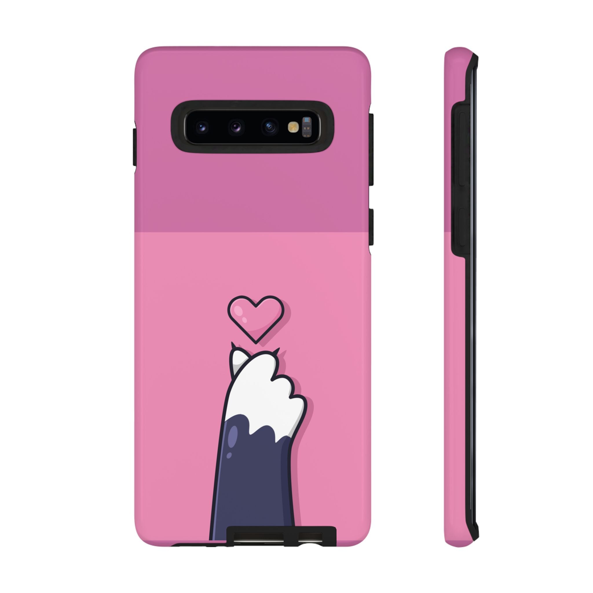 Cute Cat Paw Phone Case, Playful Pet Lover Gift, Animal Print Phone Cover, Heart Design Case, Fun Feminine Case, Kawaii Style
