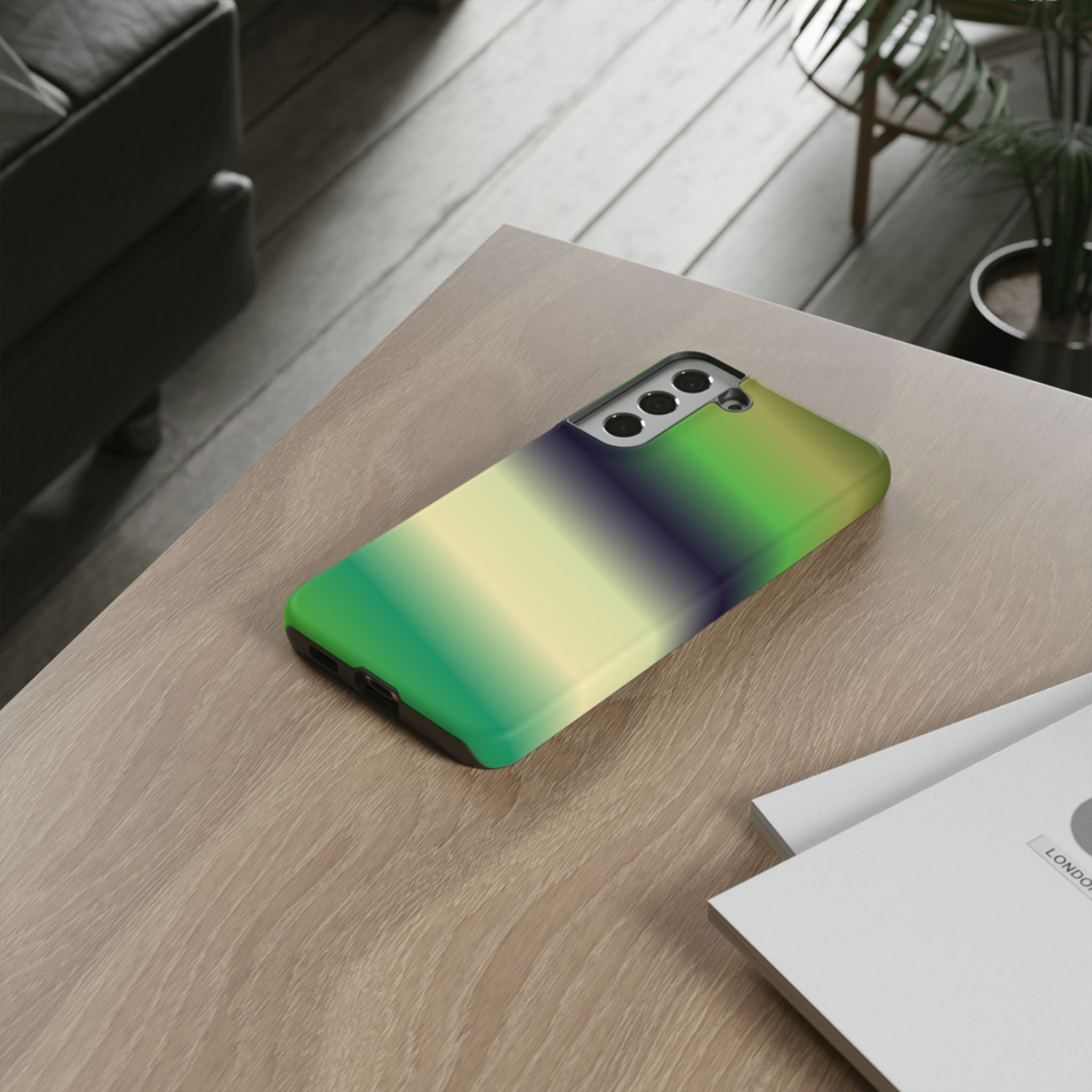 Gradient Phone Case - Tough Cases, Unique Cell Phone Cover, Stylish Tech Accessories, Green and Black Gradient, Perfect Gift