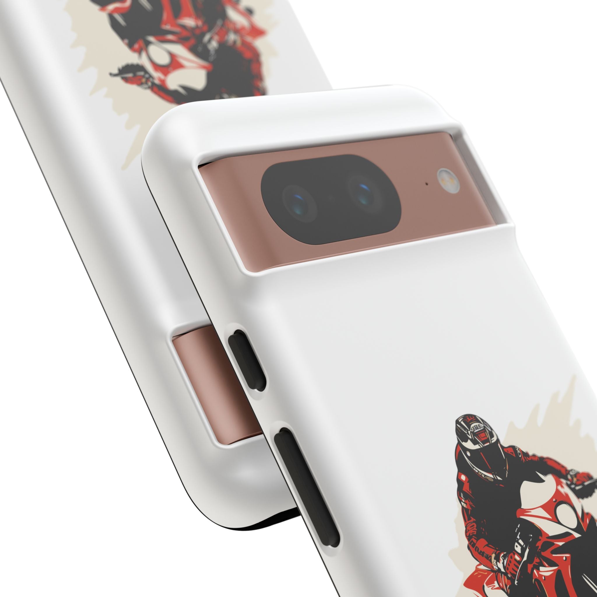 Motorcycle Phone Case, Tough Cases for Riders, Biker Accessory, Gifts for Motorcyclists, Red Bike Design
