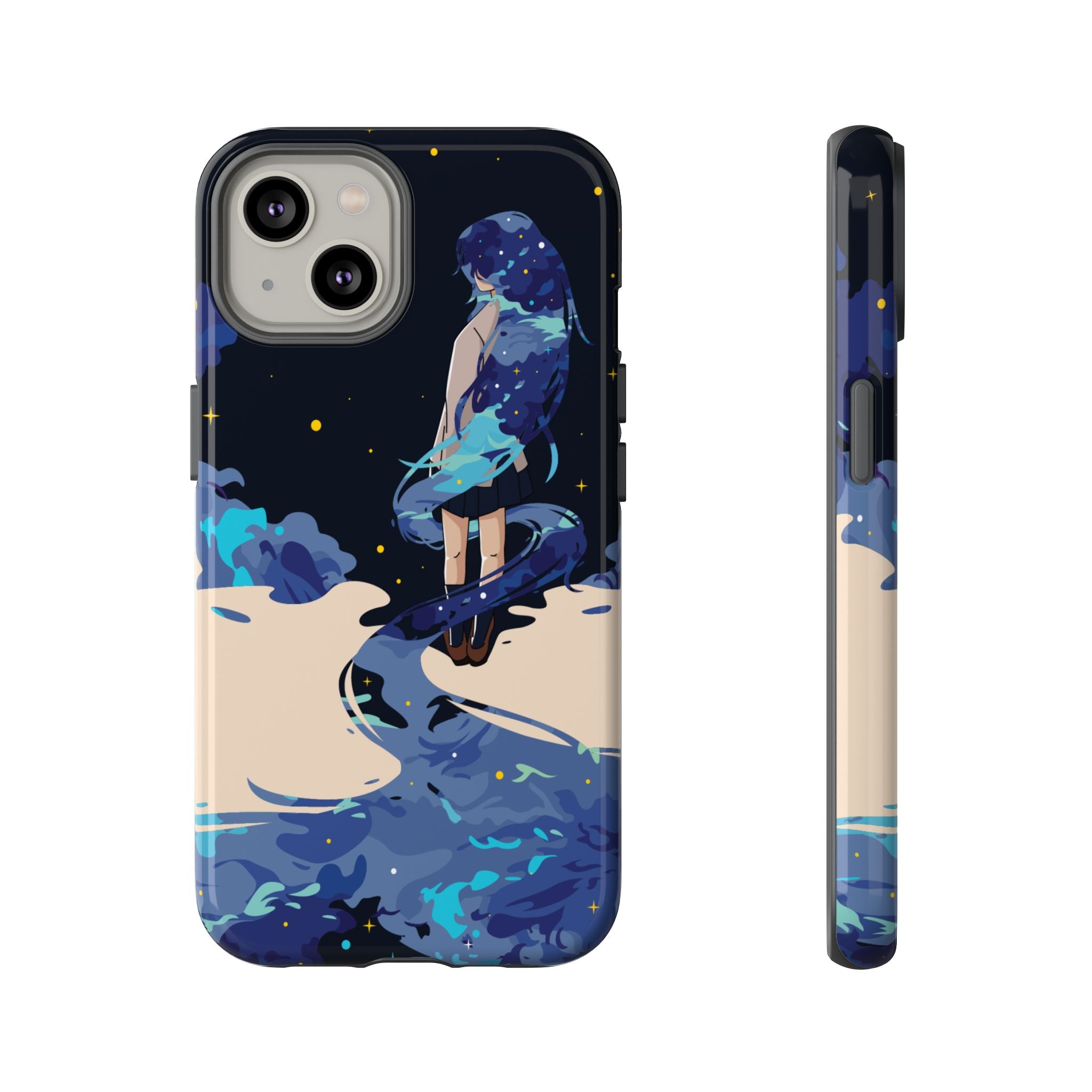 Galaxy-Inspired Phone Case, Celestial Design, Tough Phone Cover, Gift for Space Lovers, Artsy Accessories, Unique Merchandise