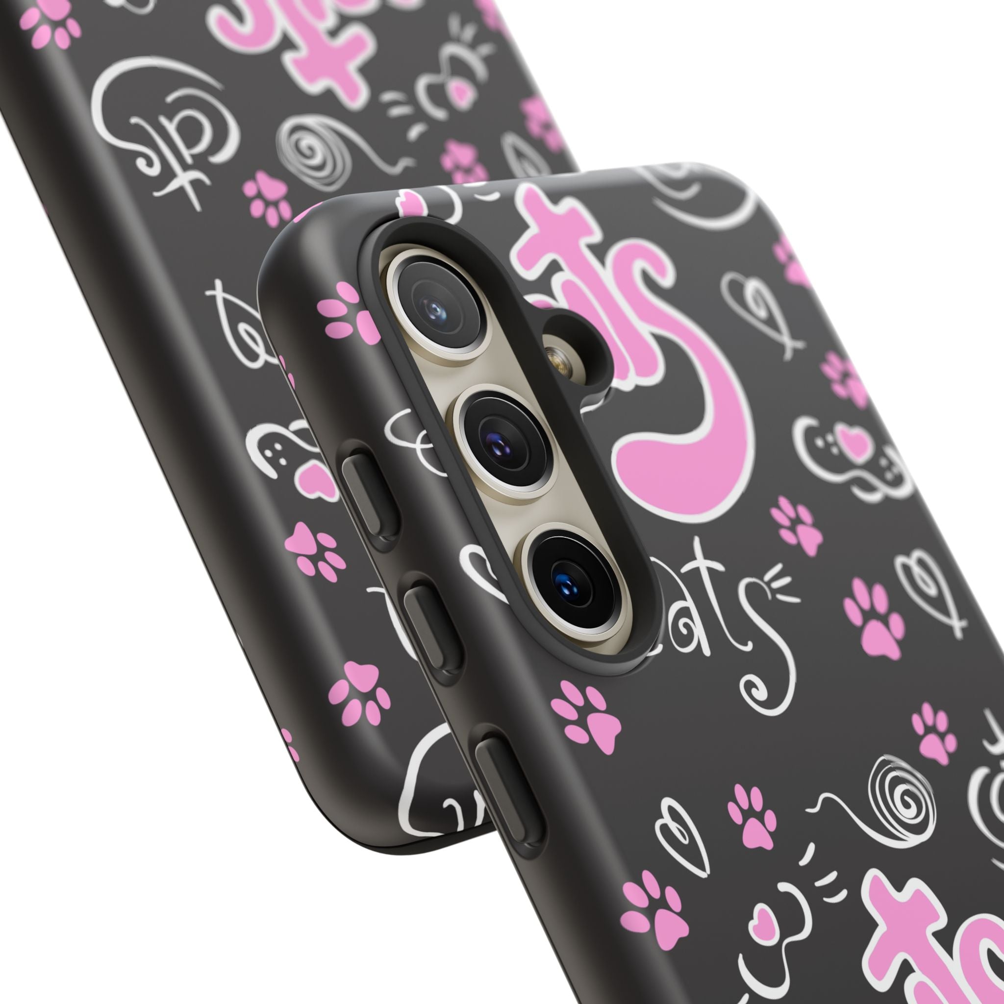 Cute Cat Print Phone Cases, Tough Cases for Cat Lovers, Pet Phone Cover, Gift for Cat Moms, Stylish Phone Accessories